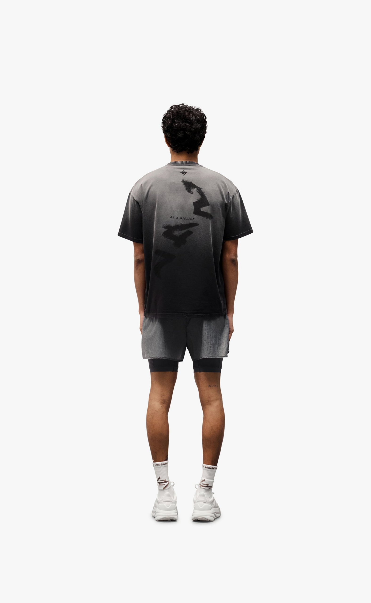 247 MOTION AGED BLACK T-SHIRT