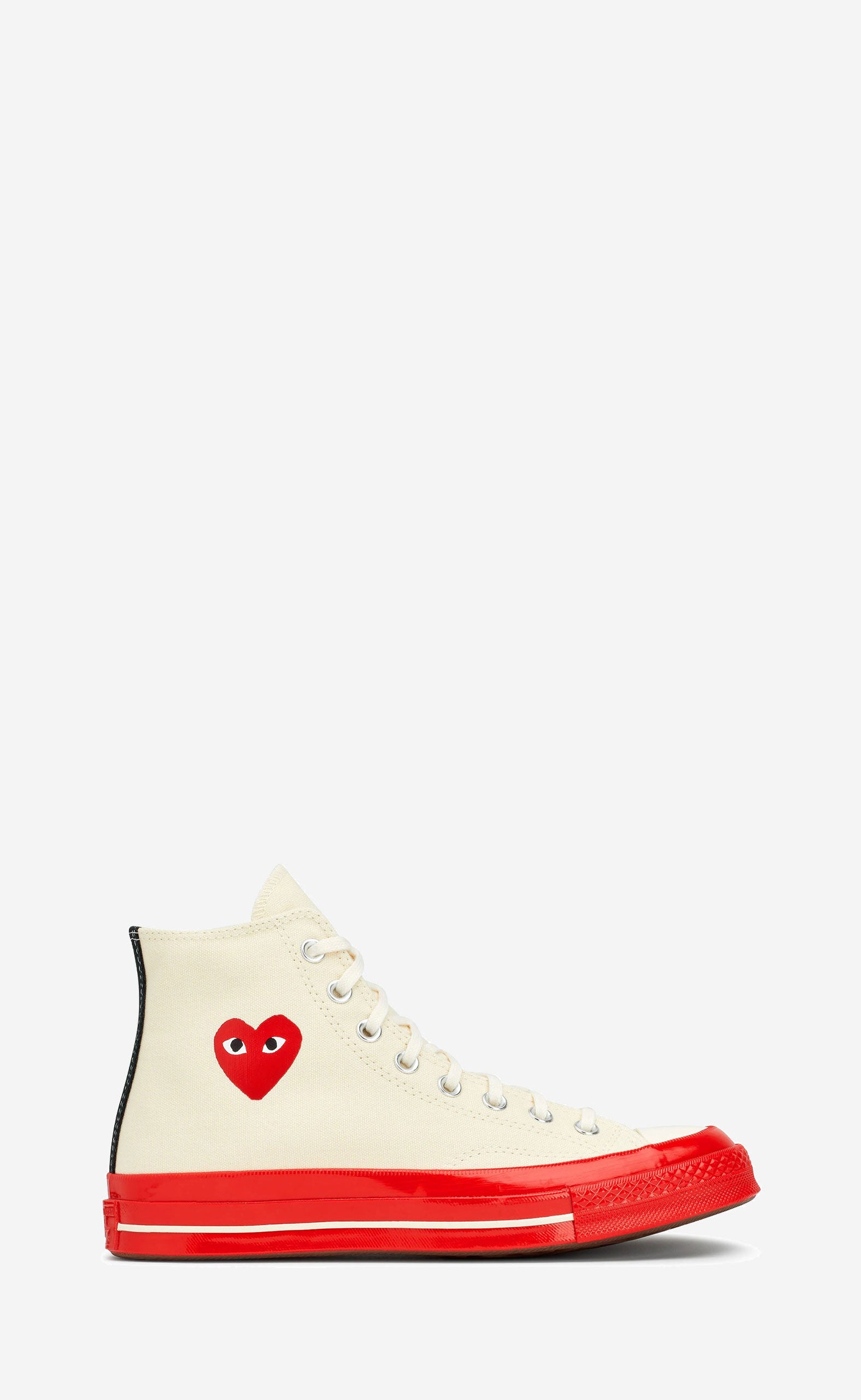 OFF WHITE PLAY COMME DES GARÇONS X CONVERSE RED SOLE CHUCK 70 HIGH TOP