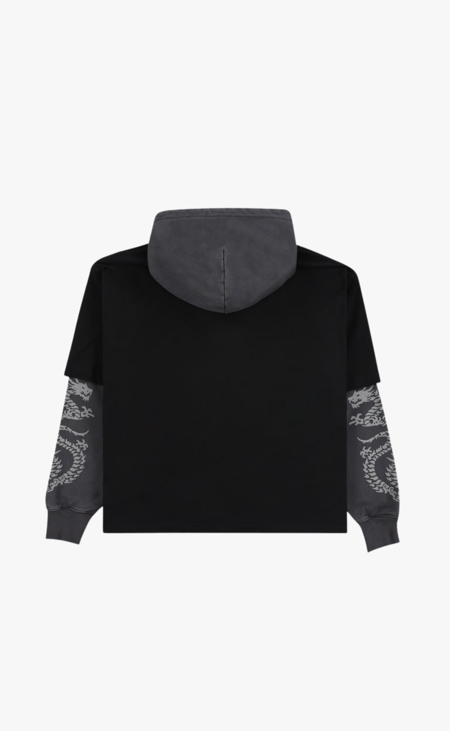 DRAGON LAYERED BLACK HOODIE