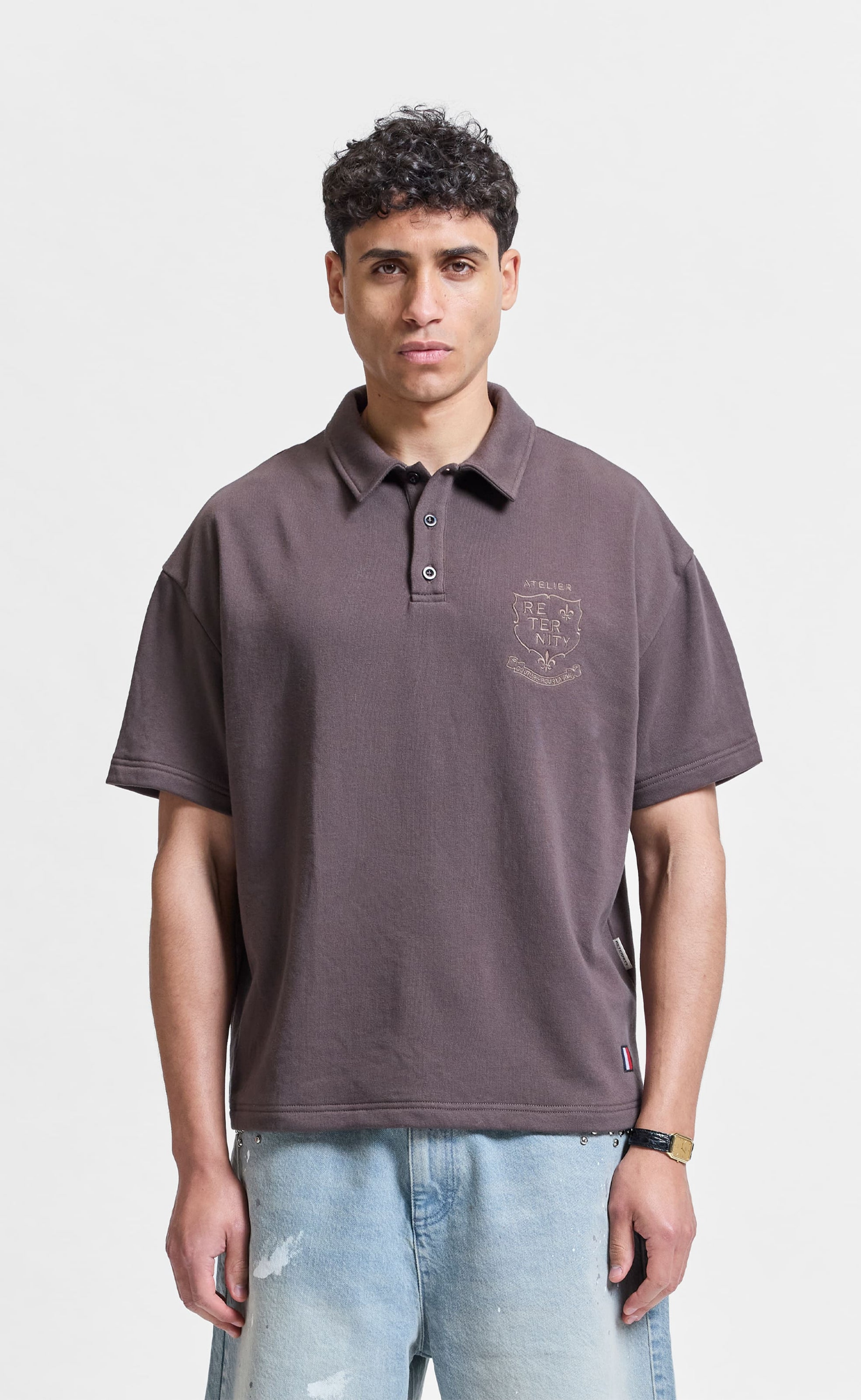 L ATELIER DE LA RUE POLO BROWN T-SHIRT