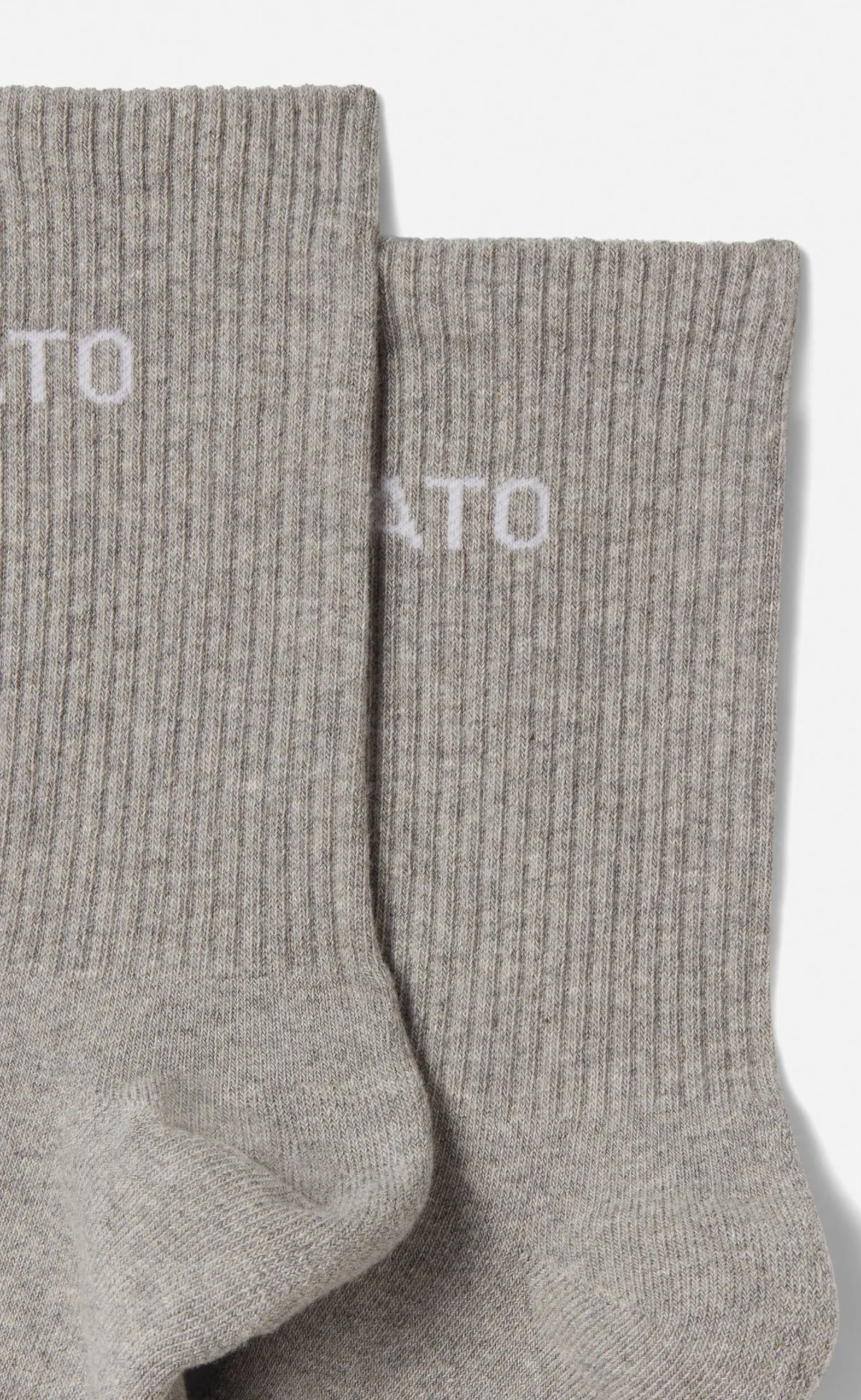 ARIGATO LOGO TUBE STONE GREY SOCKS