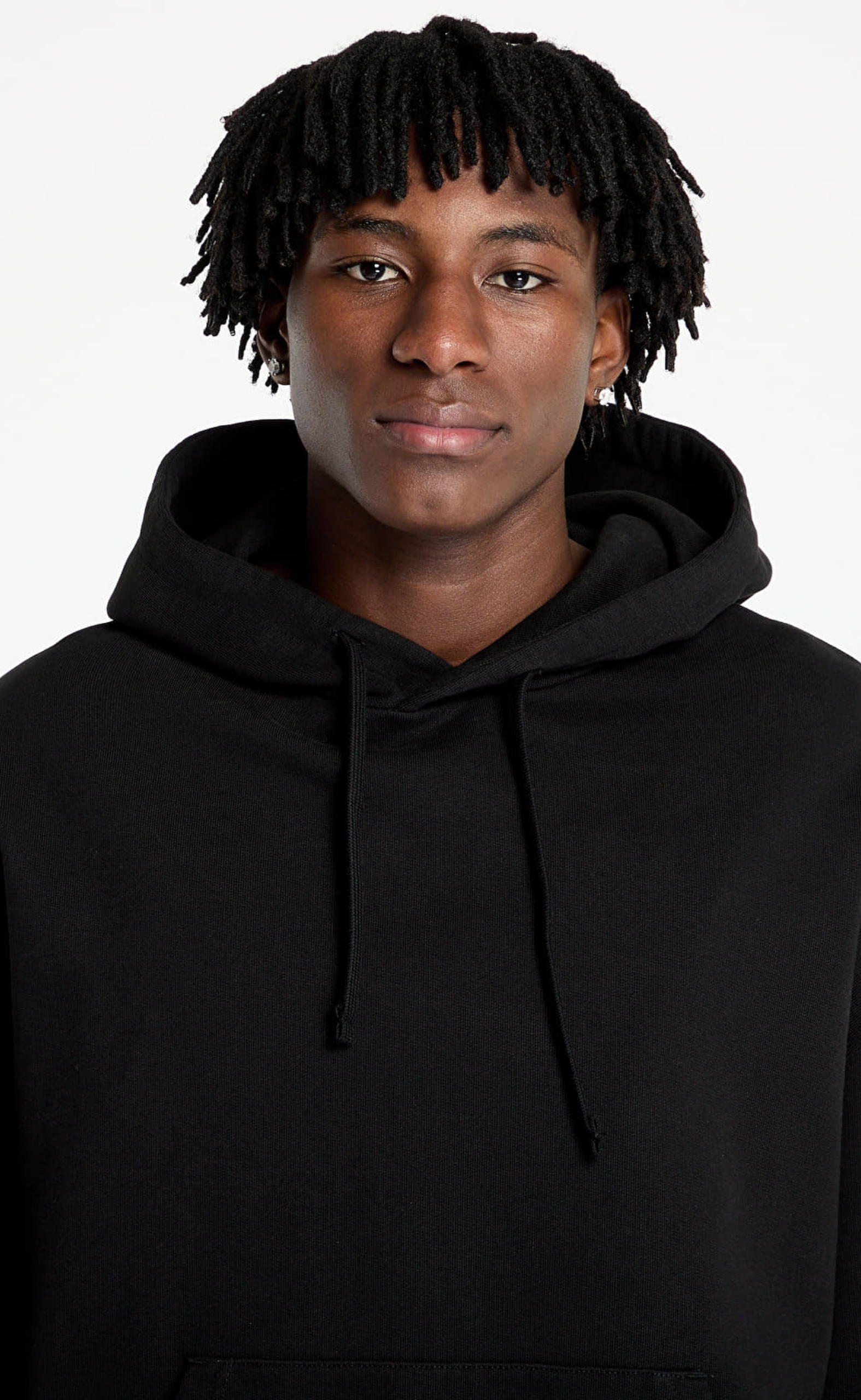 CIRCLE A PULLOVER BLACK HOODIE