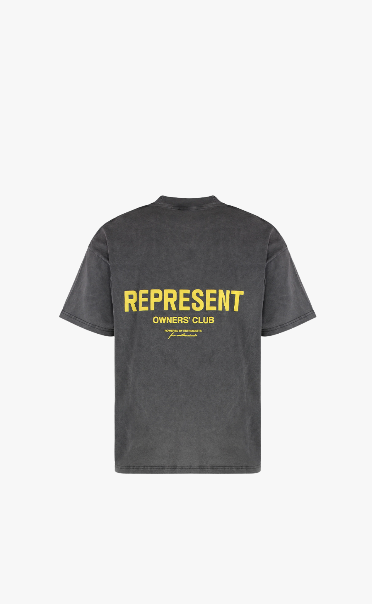REPRESENT OWNERS CLUB VINTAGE GREY YELLOW T-SHIRT