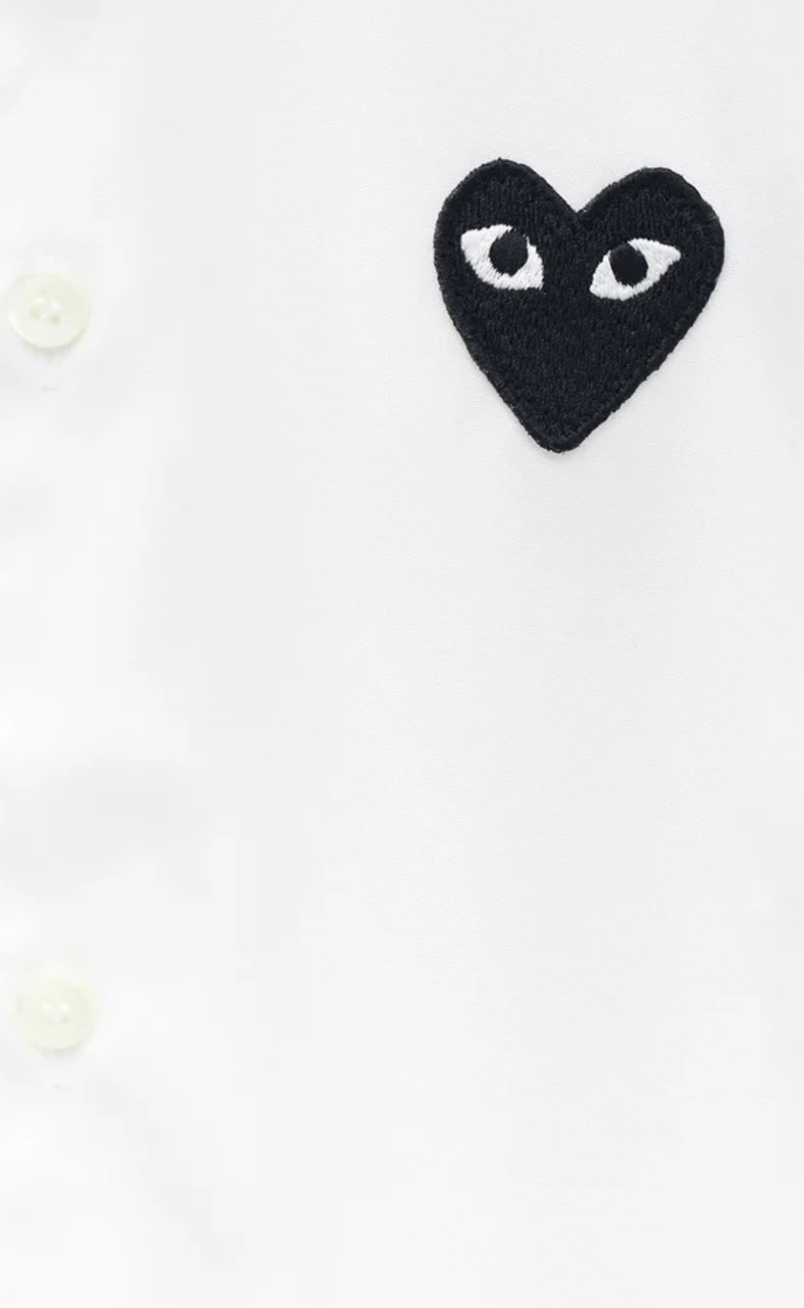 WHITE MEN SHIRT WITH BLACK HEART