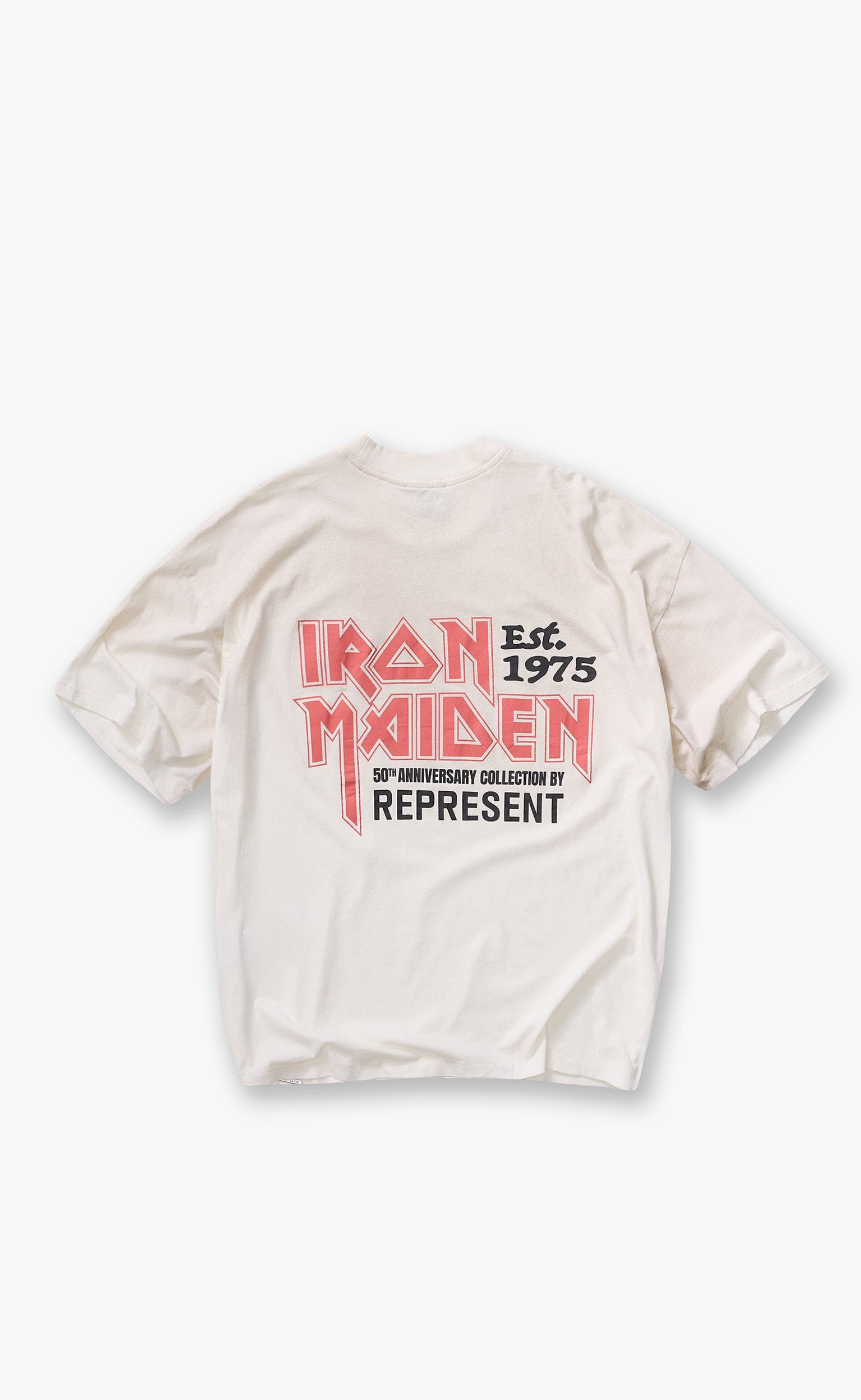 IRON MAIDEN X ANNIVERSARY WASHED ECRU T-SHIRT