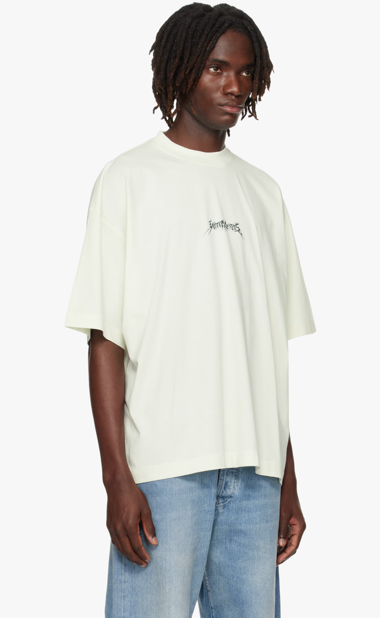 METAL LOGO REGULAR WHITE T-SHIRT