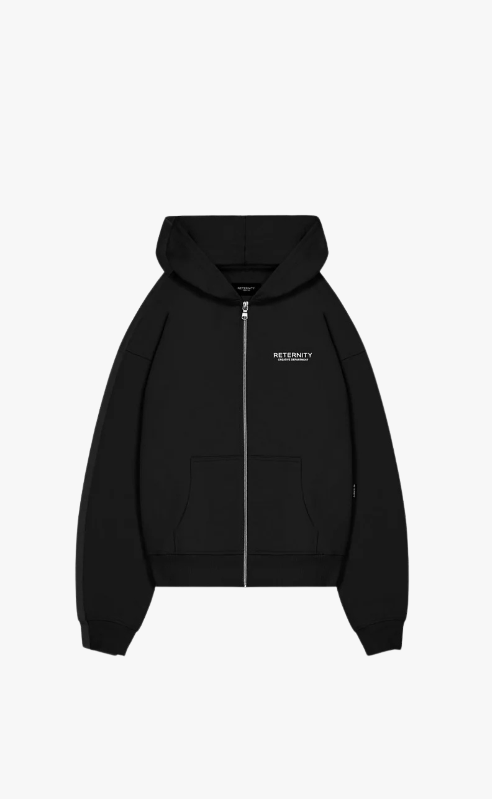 CREATIVE DEPT ZIP BLACK HOODIE