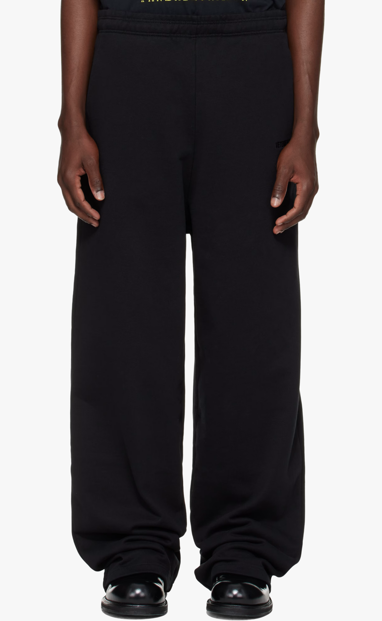 LOGO BAGGY BLACK SWEATPANTS