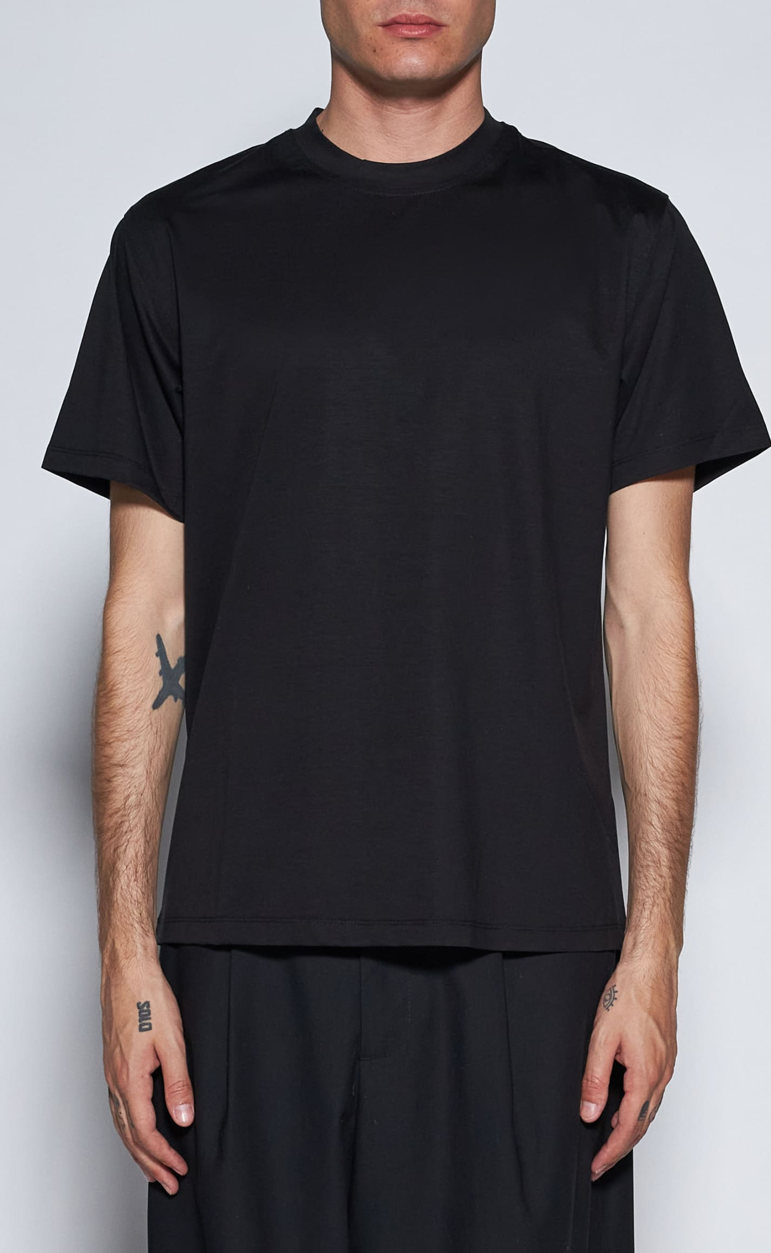 REGULAR COTTON BLACK T-SHIRT