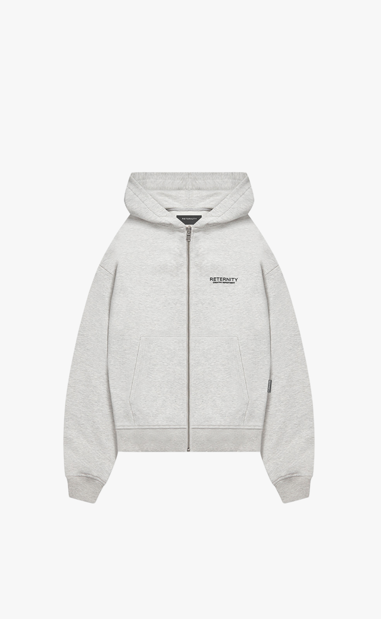 CREATIVE DEPT ZIP MELANGE GREY HOODIE