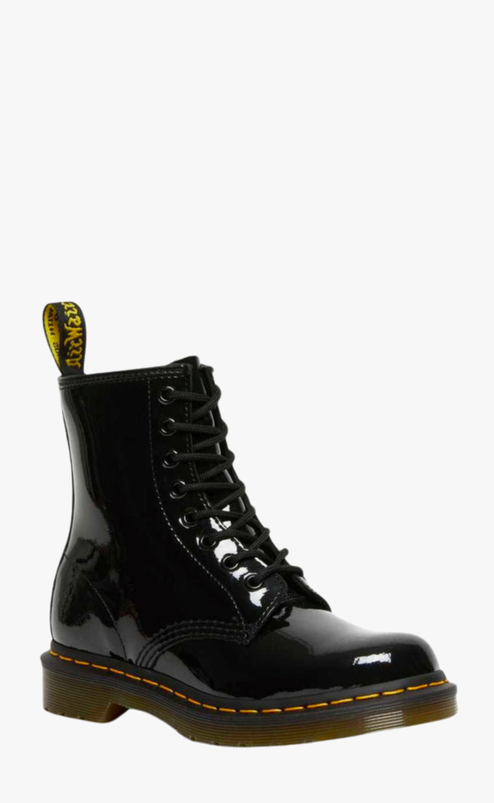 1460 W 8 Eye Boot Black Patent Lamper