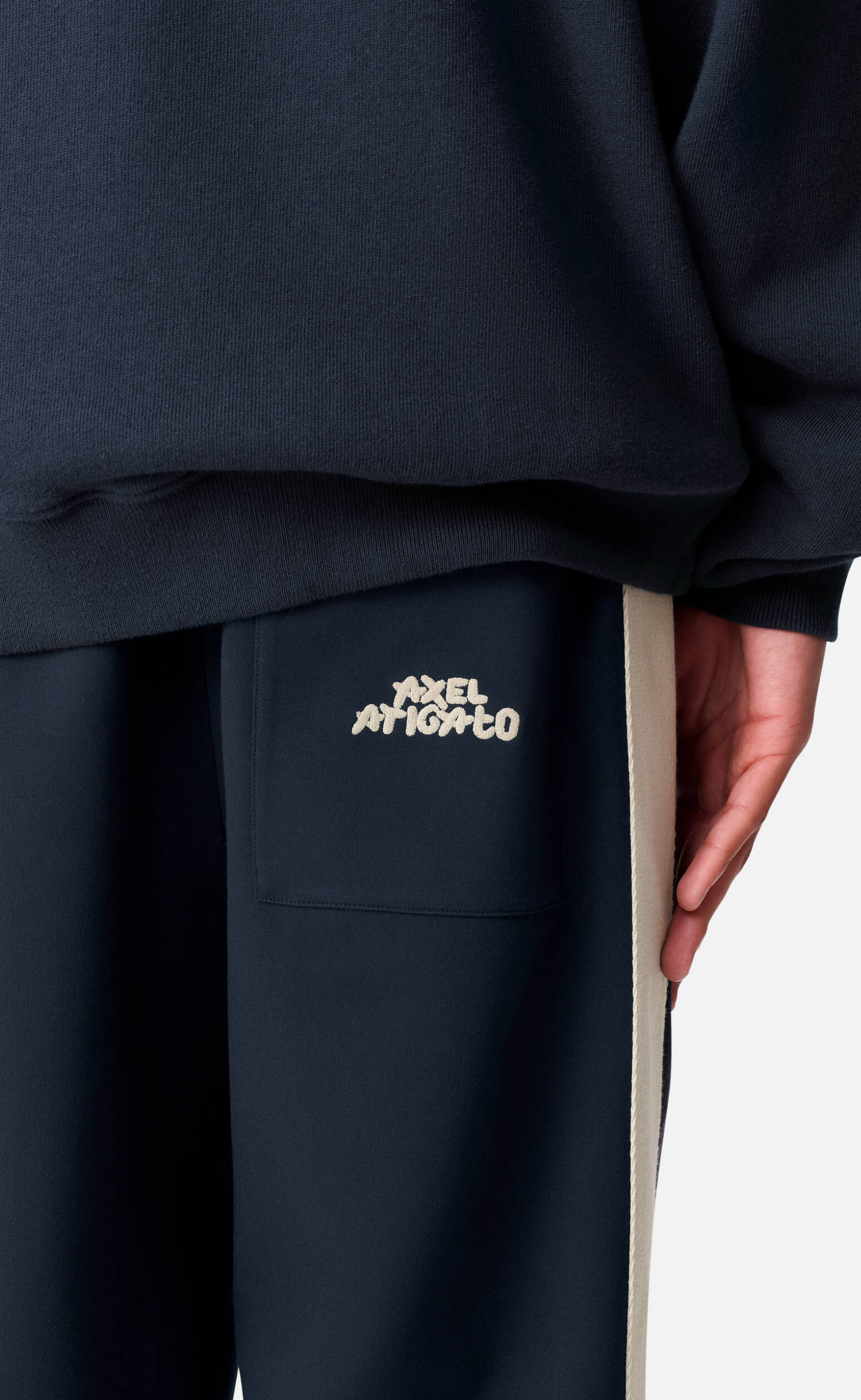 SHAW NAVY TRACK PANTS