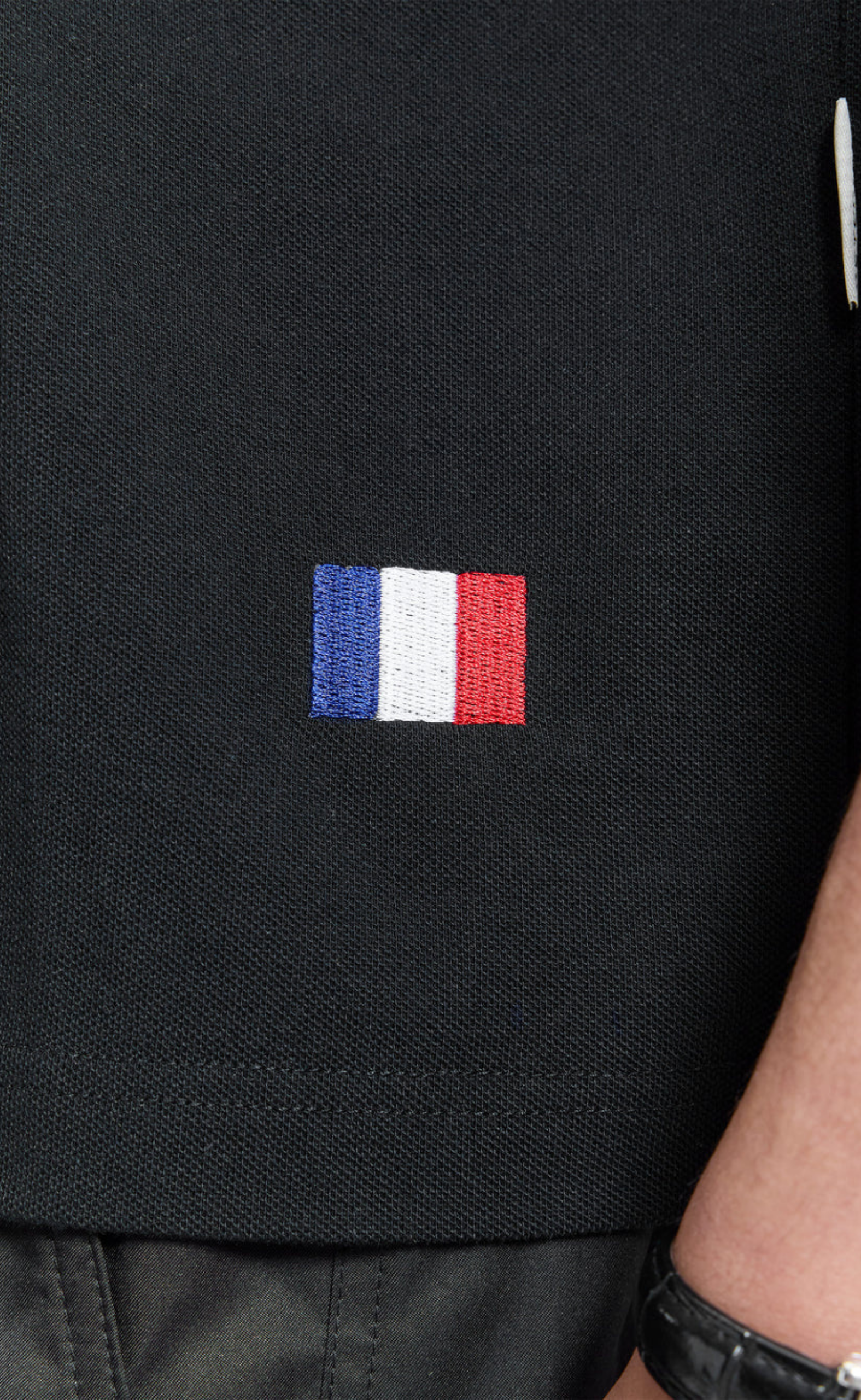 L ATELIER DE LA RUE POLO BLACK T-SHIRT