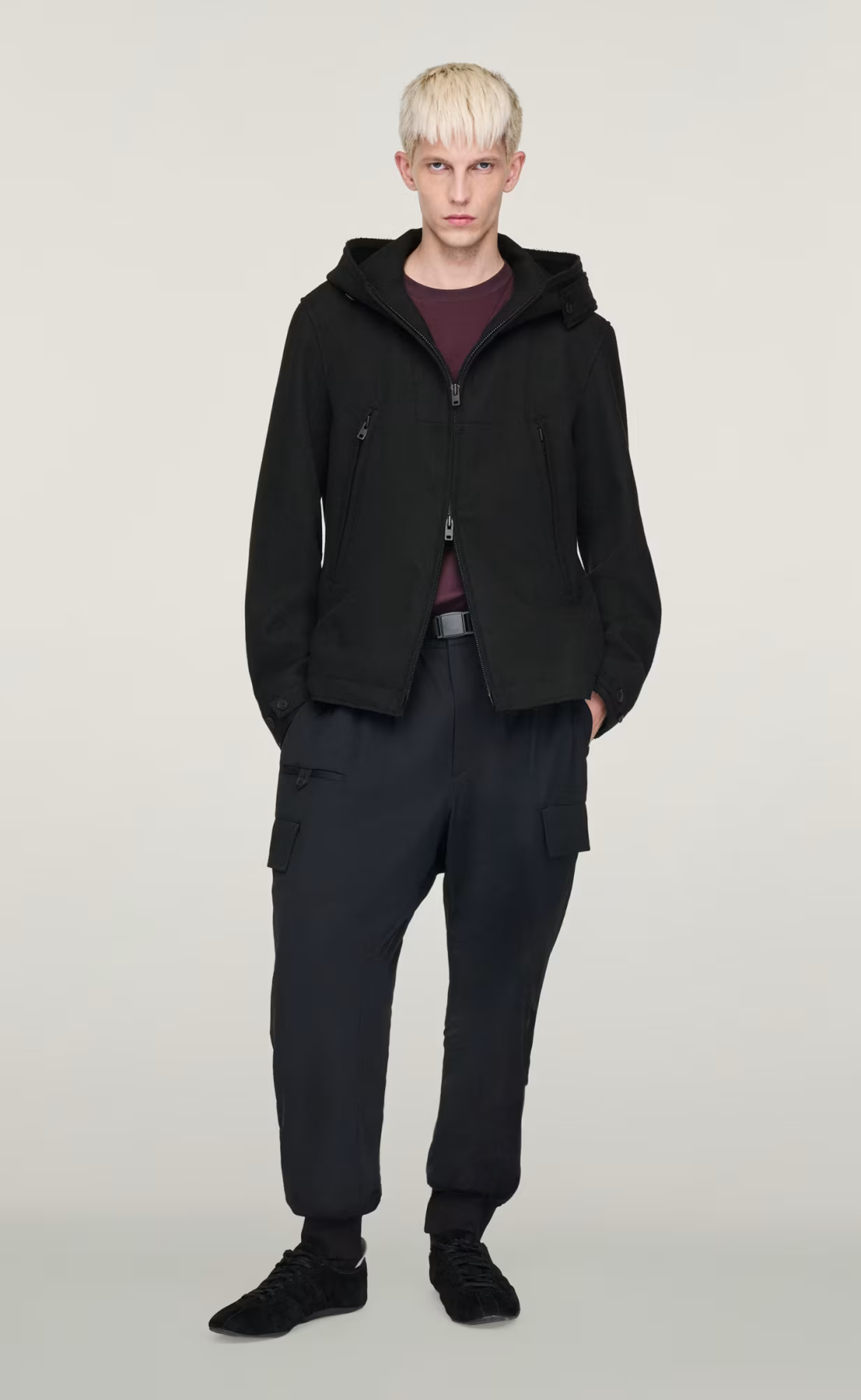 MELTON BLACK JACKET