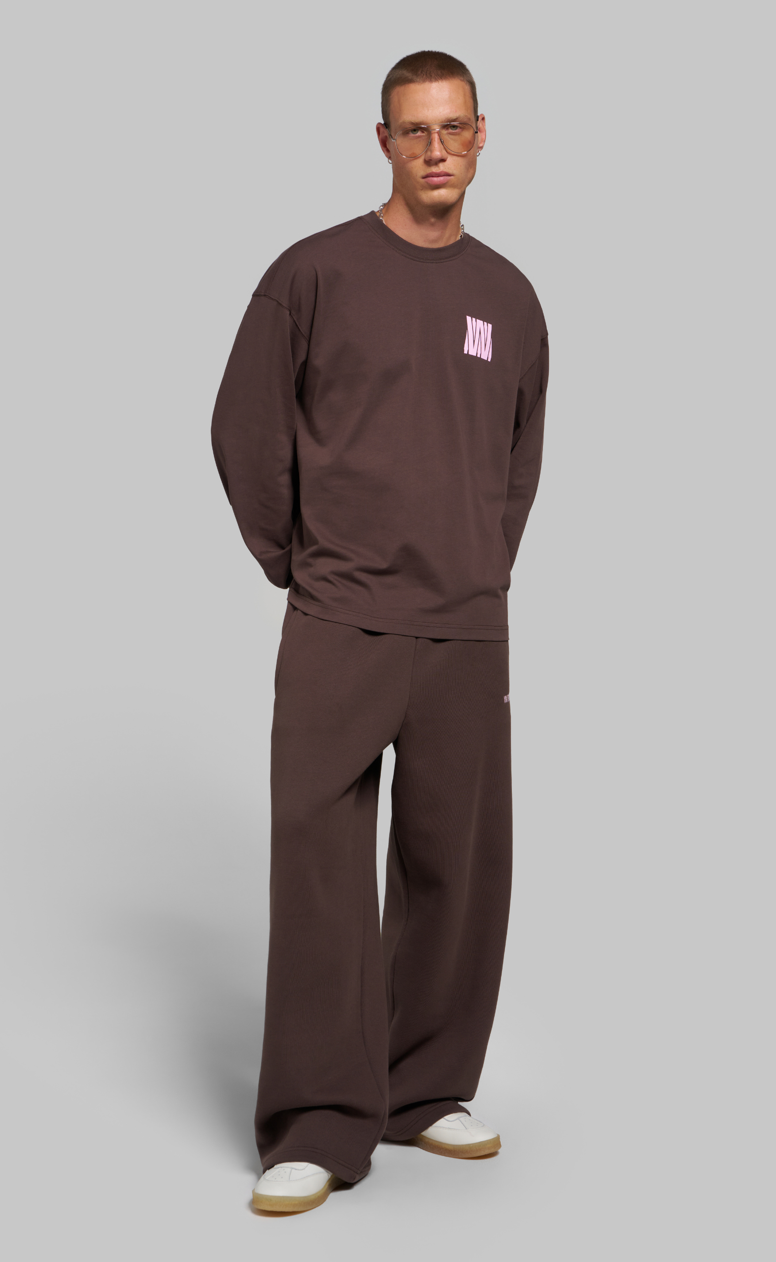 STUDIO V14 CHOCOLATE BROWN LONGSLEEVE