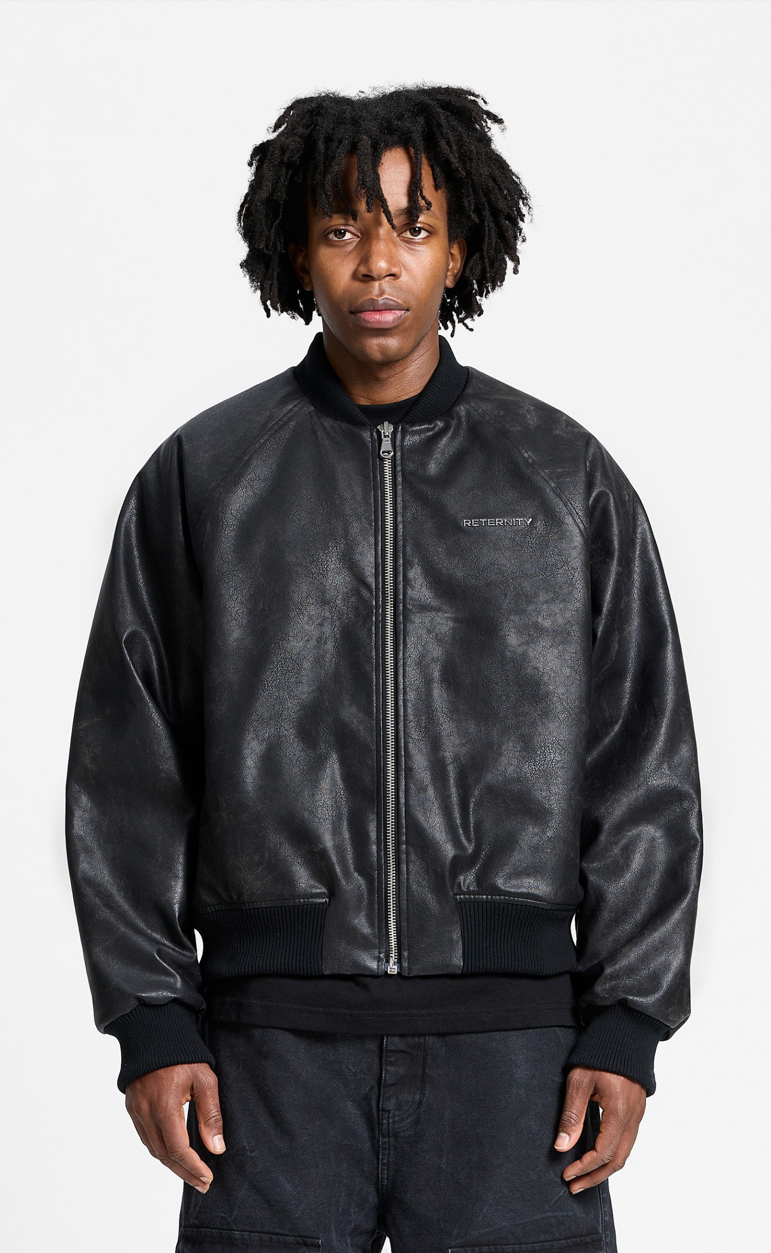 BOMBER WASHED BLACK JACKET