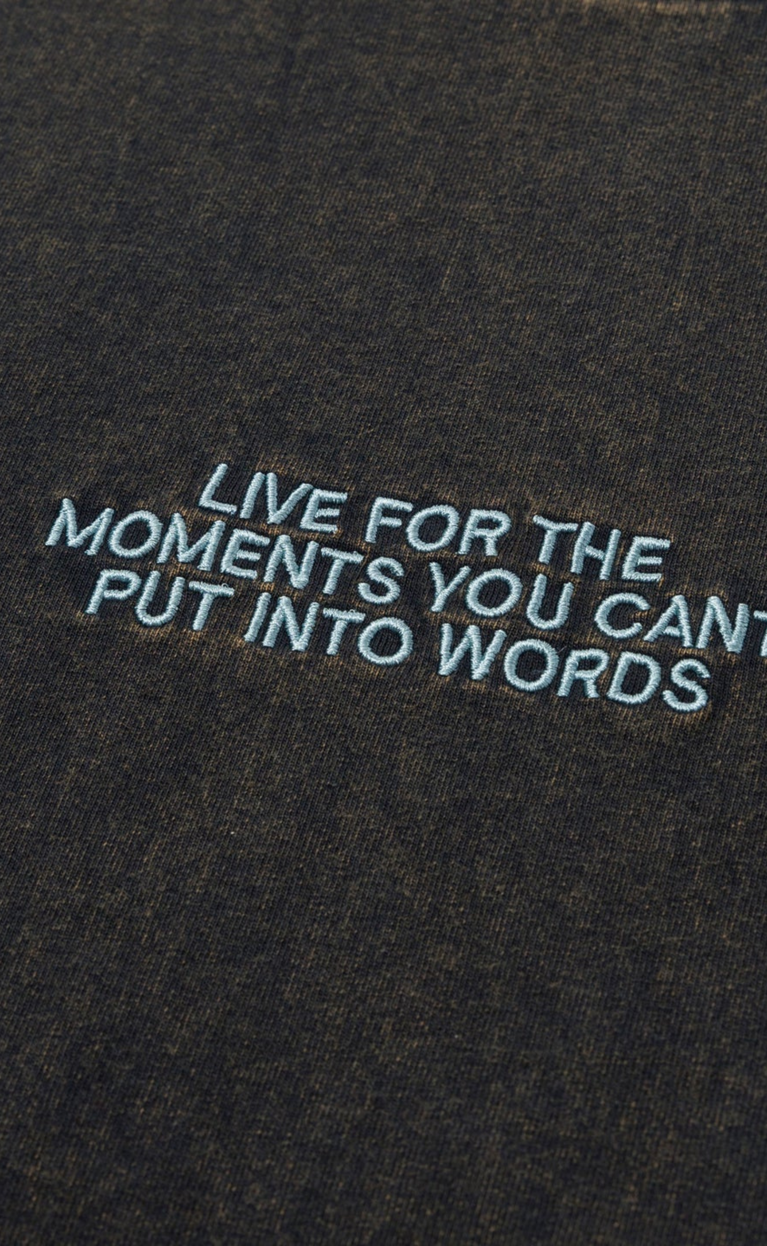 LIVE FOR THE MOMENTS BLACK T-SHIRT