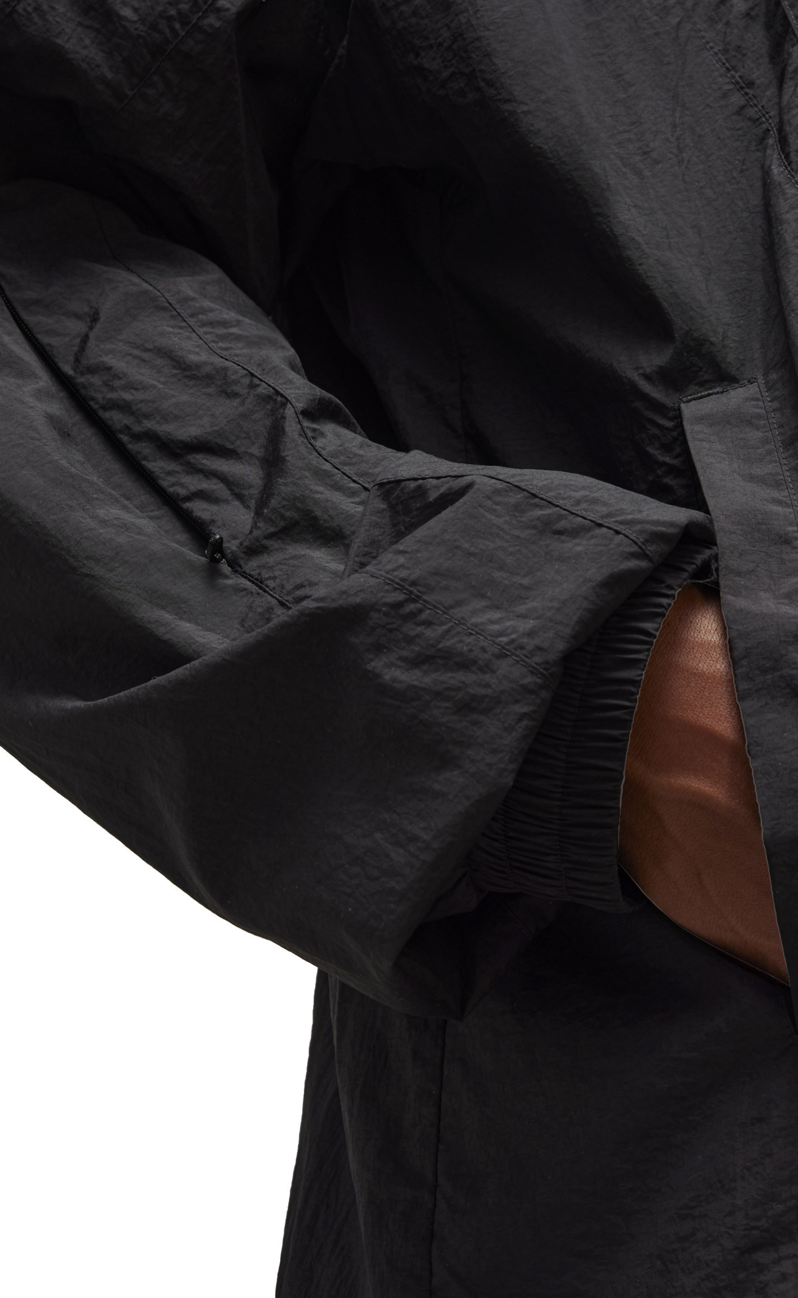 3-STRIPES NYLON SHELL BLACK JACKET