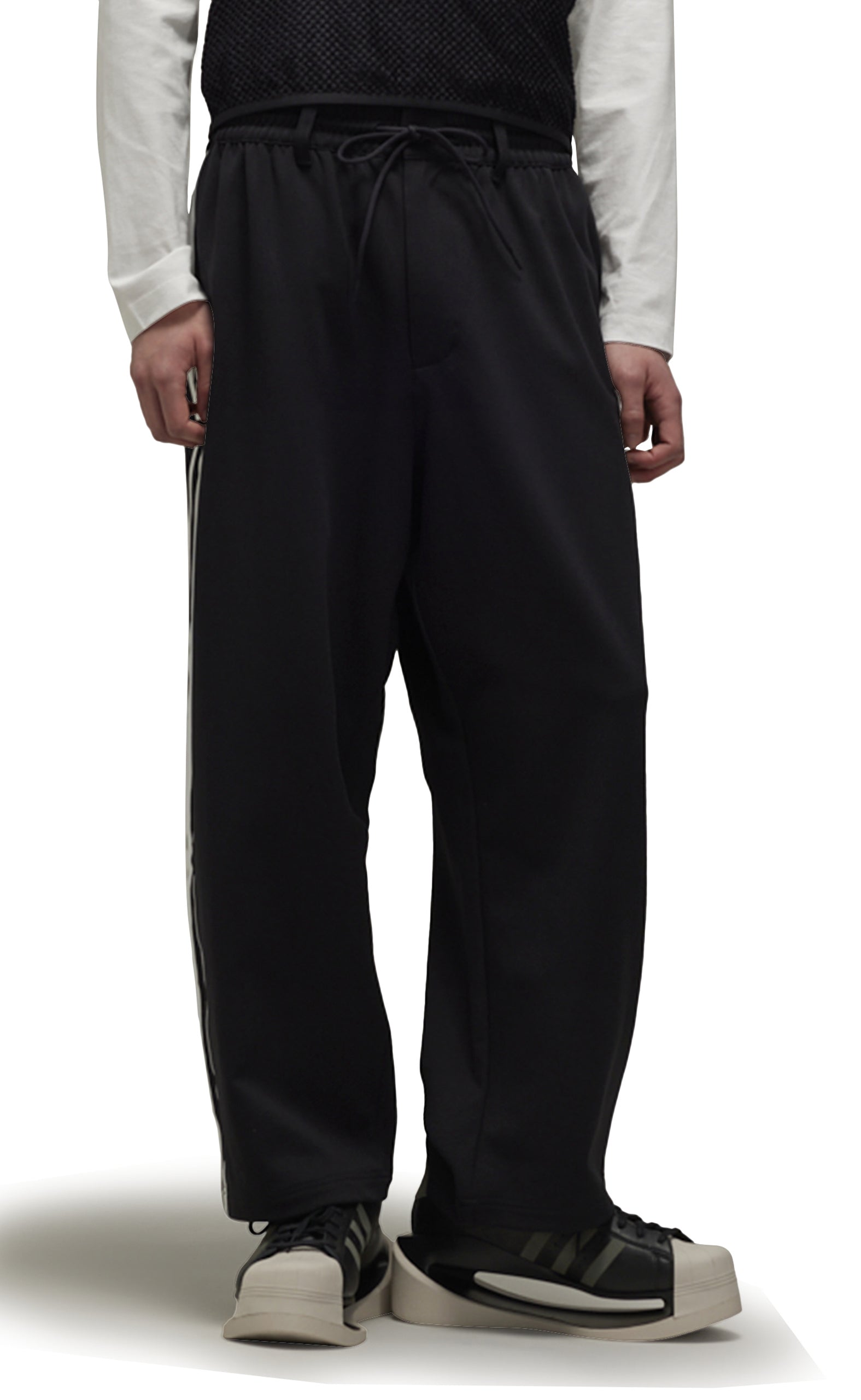 3-STRIPES TRACK BACK LOGO BLACK PANTS