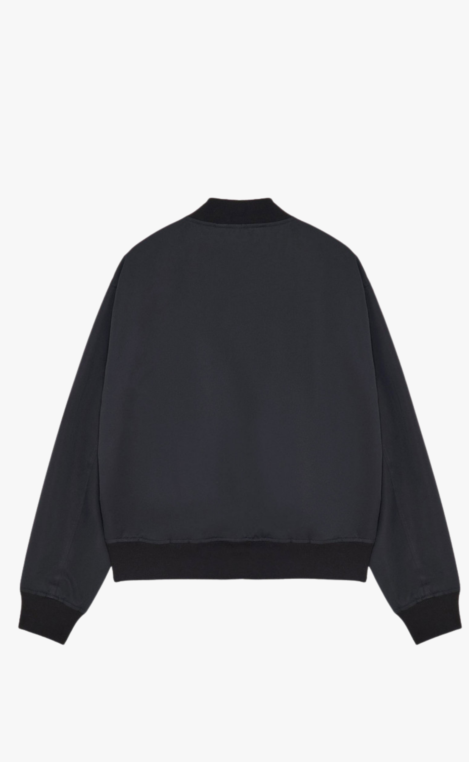 SNAP CLOSURE VARSITY BLACK JACKET