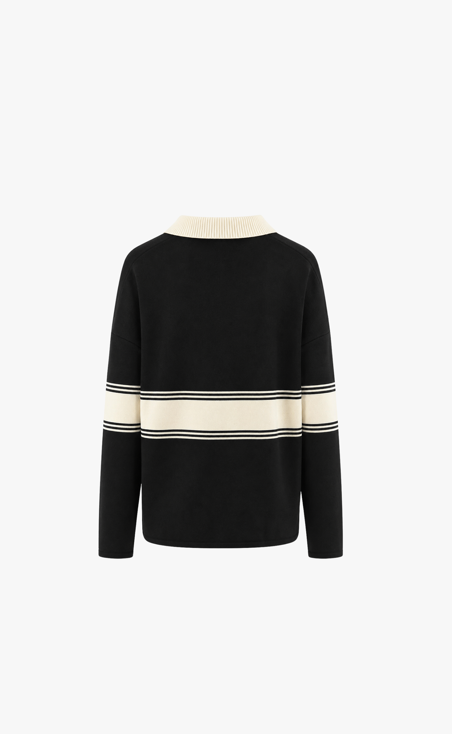 LEV V2 POLO BLACK STRIPE LONGSLEEVE