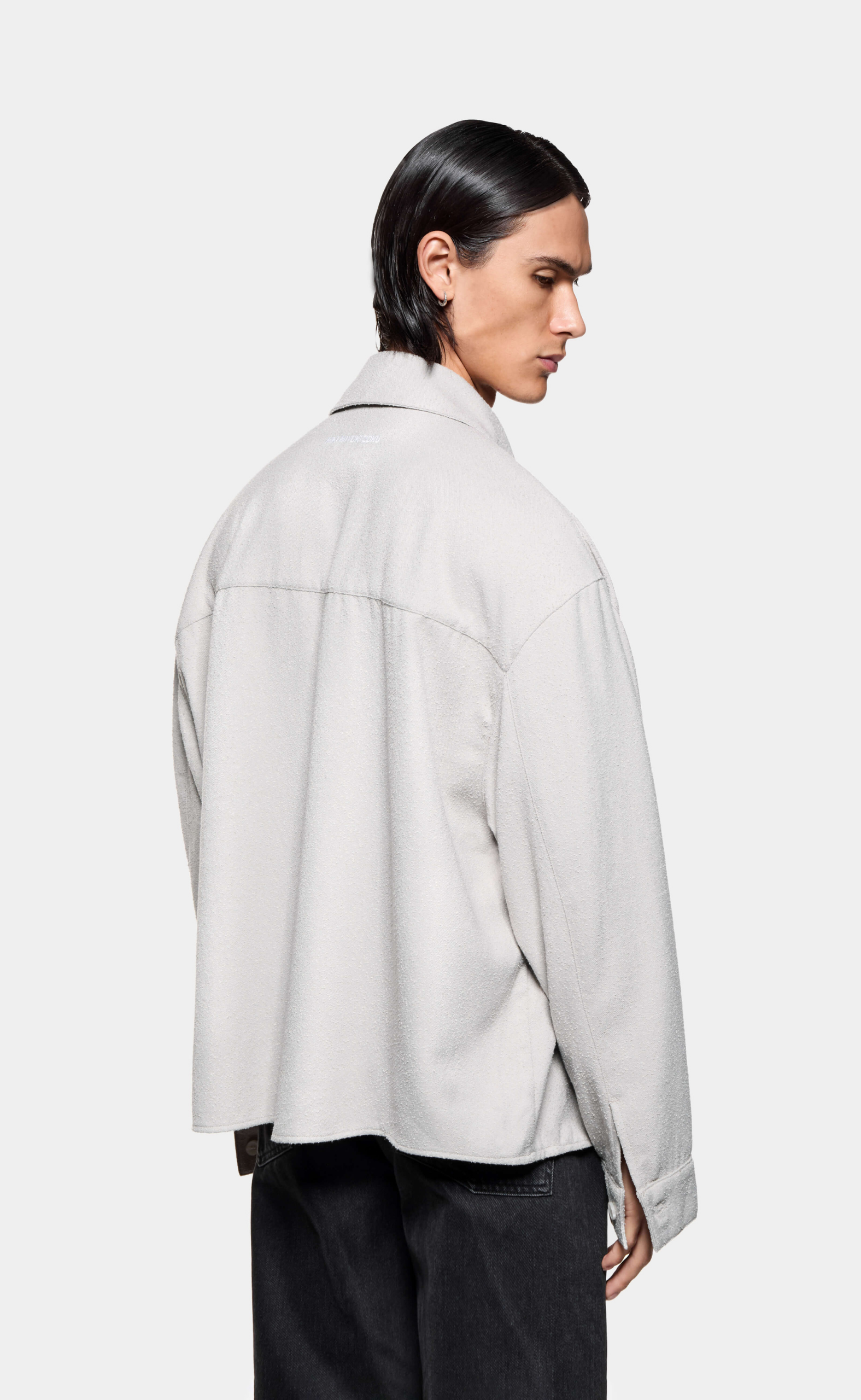 TWISTED WEAVE BOX DRESS STONE SHIRT