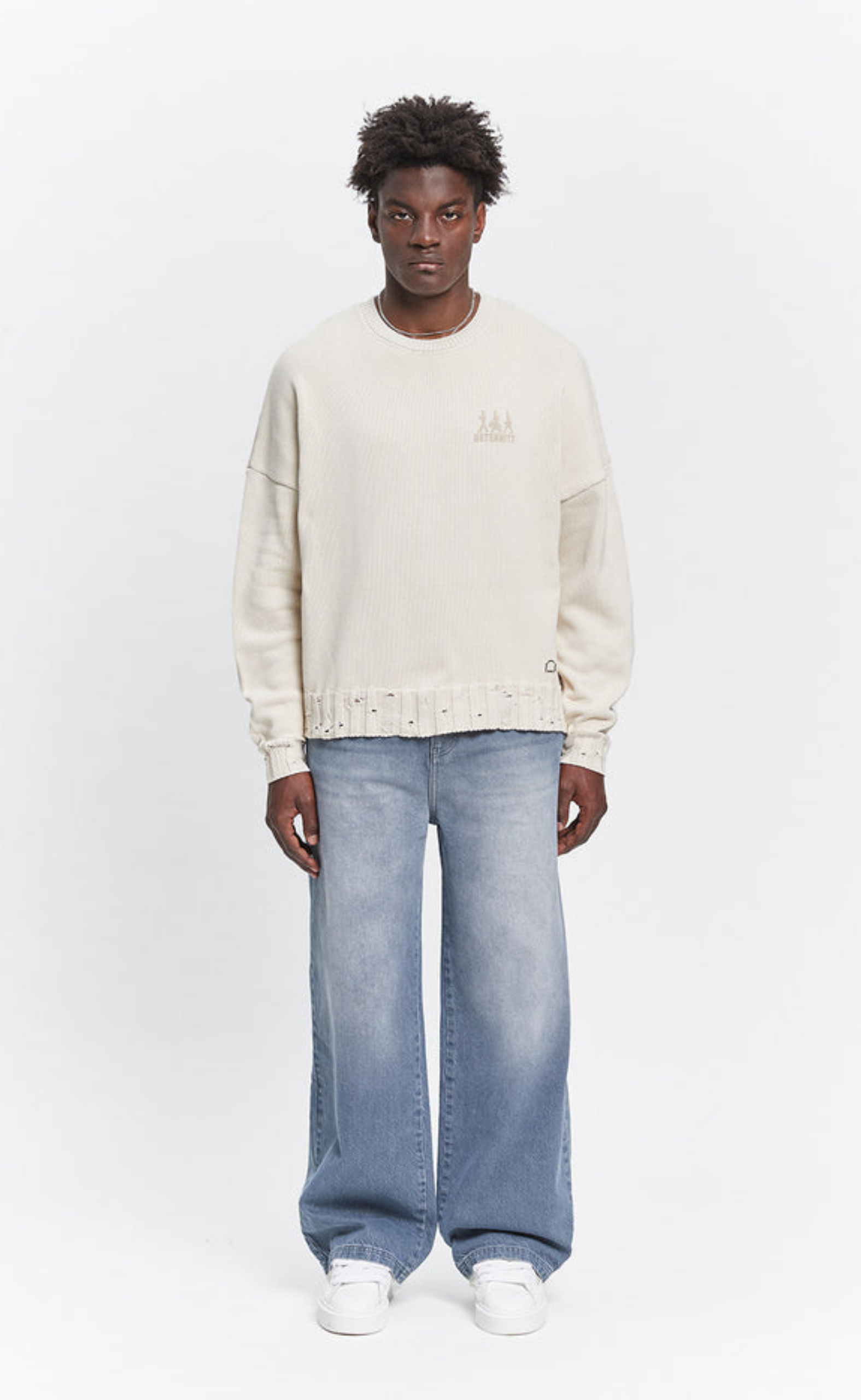 ESSENTIAL BAGGY STONE BLUE JEANS