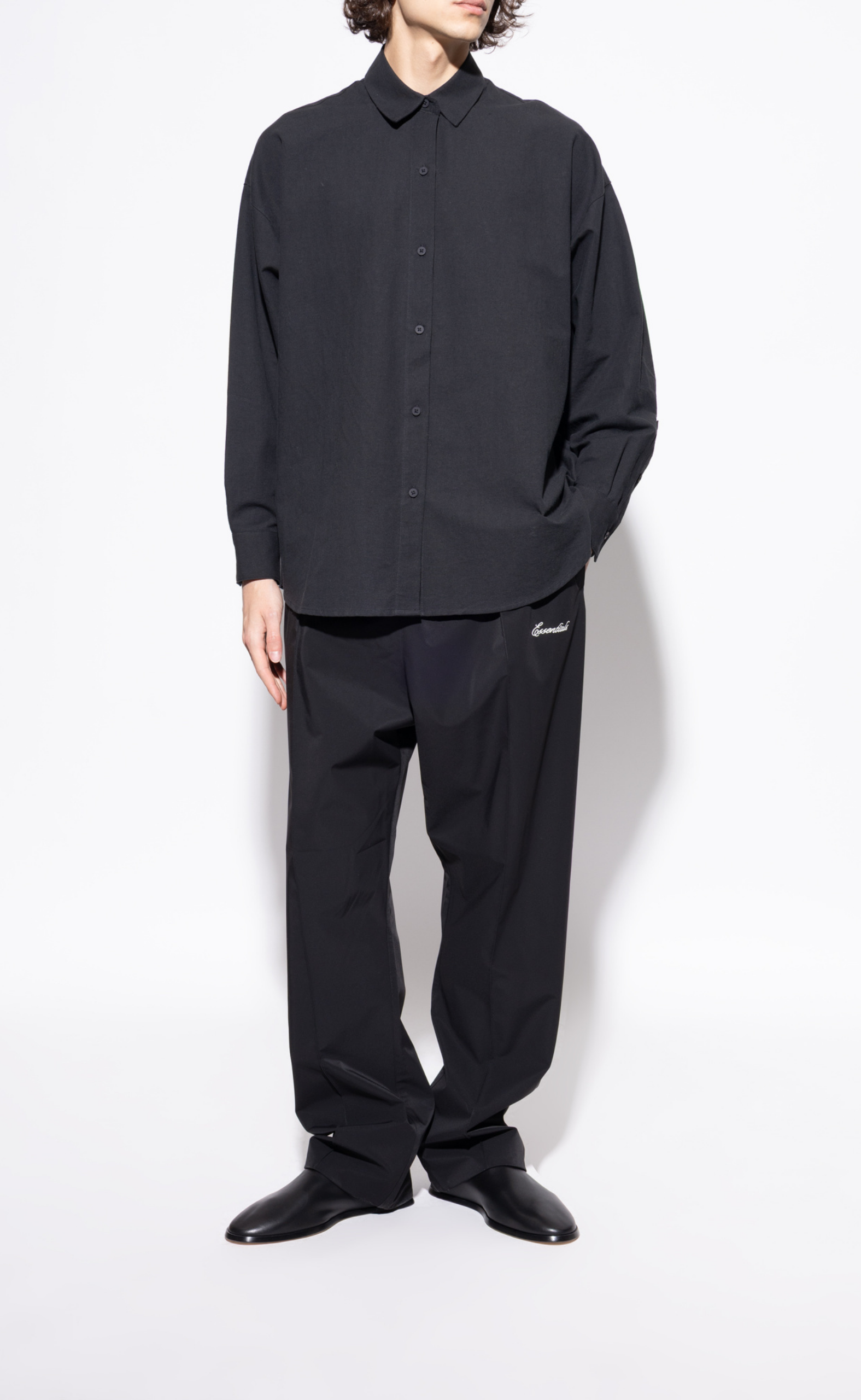 NAPPA BLACK SLIPPERS