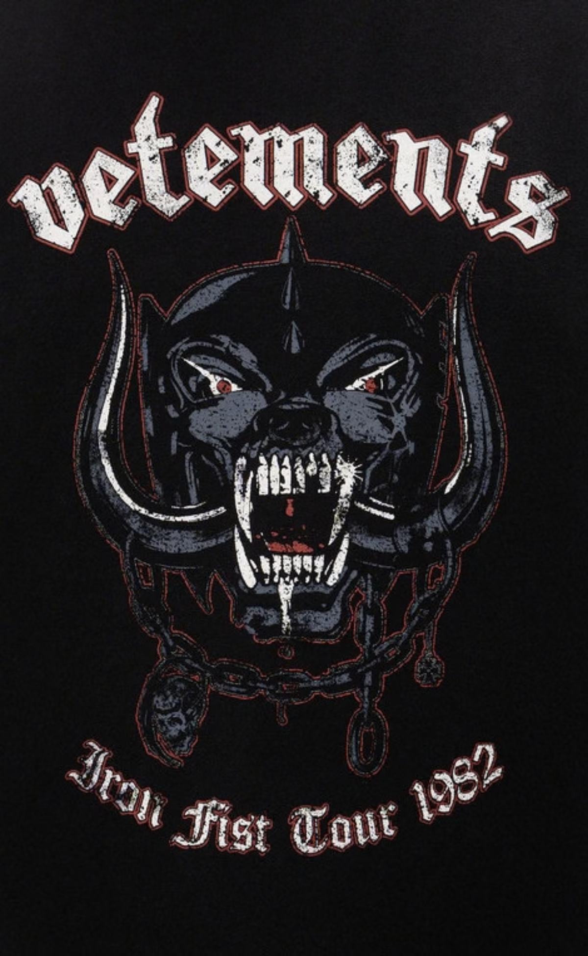VETEMENTS X MOTORHEAD TOUR WASHED BLACK LONGSLEEVE