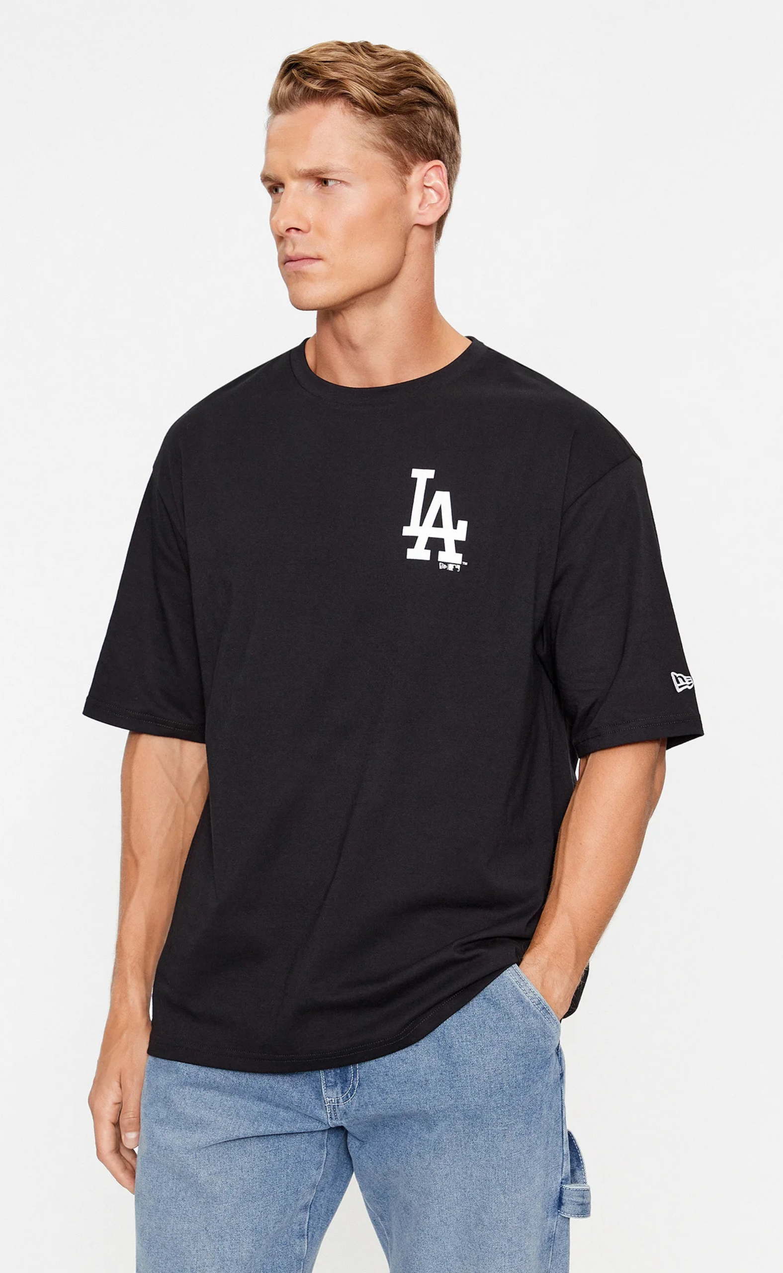 LA DODGERS MLB ESSENTIALS LC OS BLACK T-SHIRT