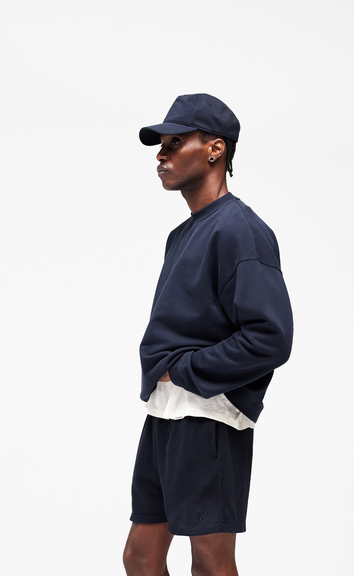 INITIAL BOXY MIDNIGHT NAVY CREWNECK