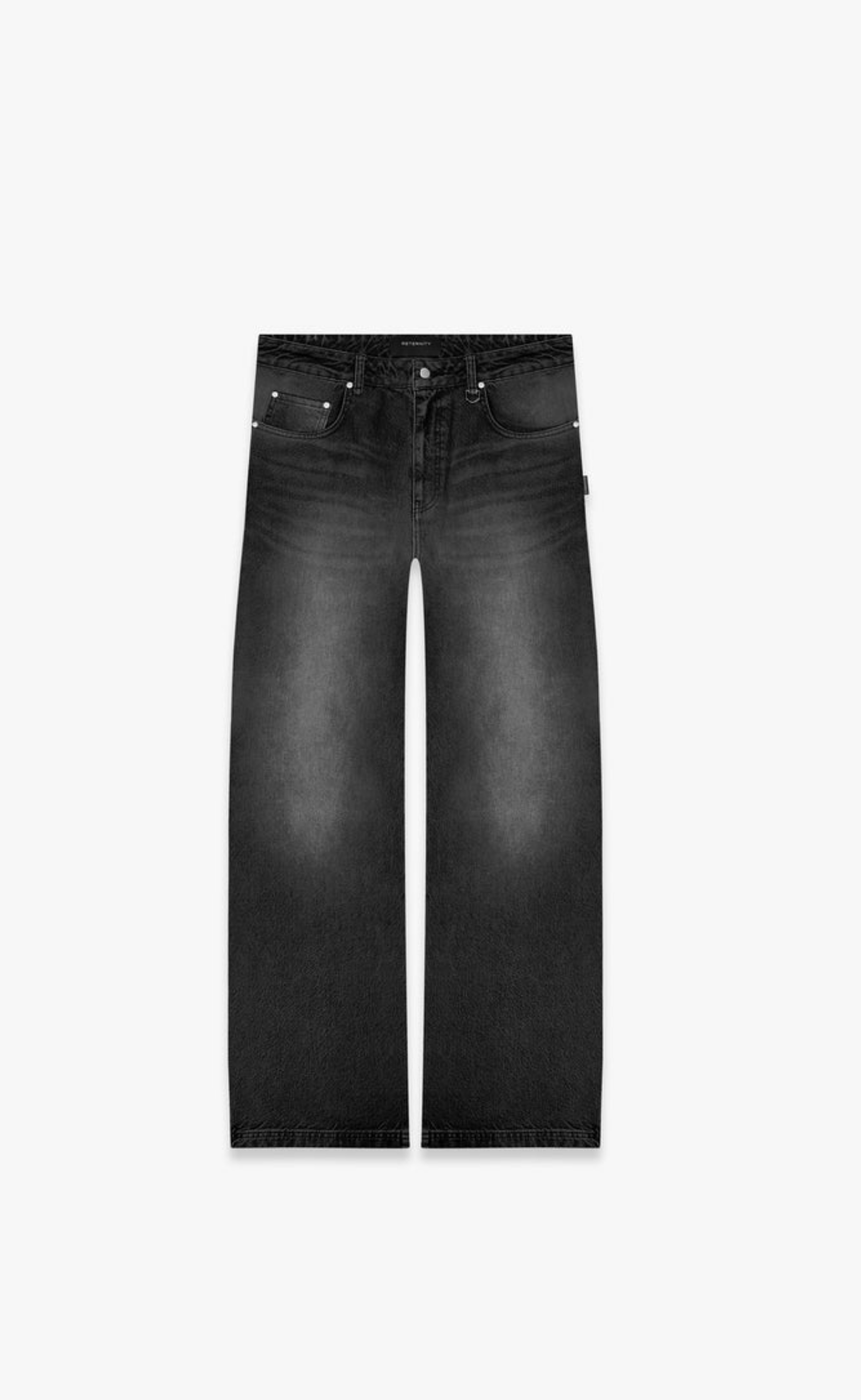 ESSENTIAL BAGGY WASHED BLACK JEANS