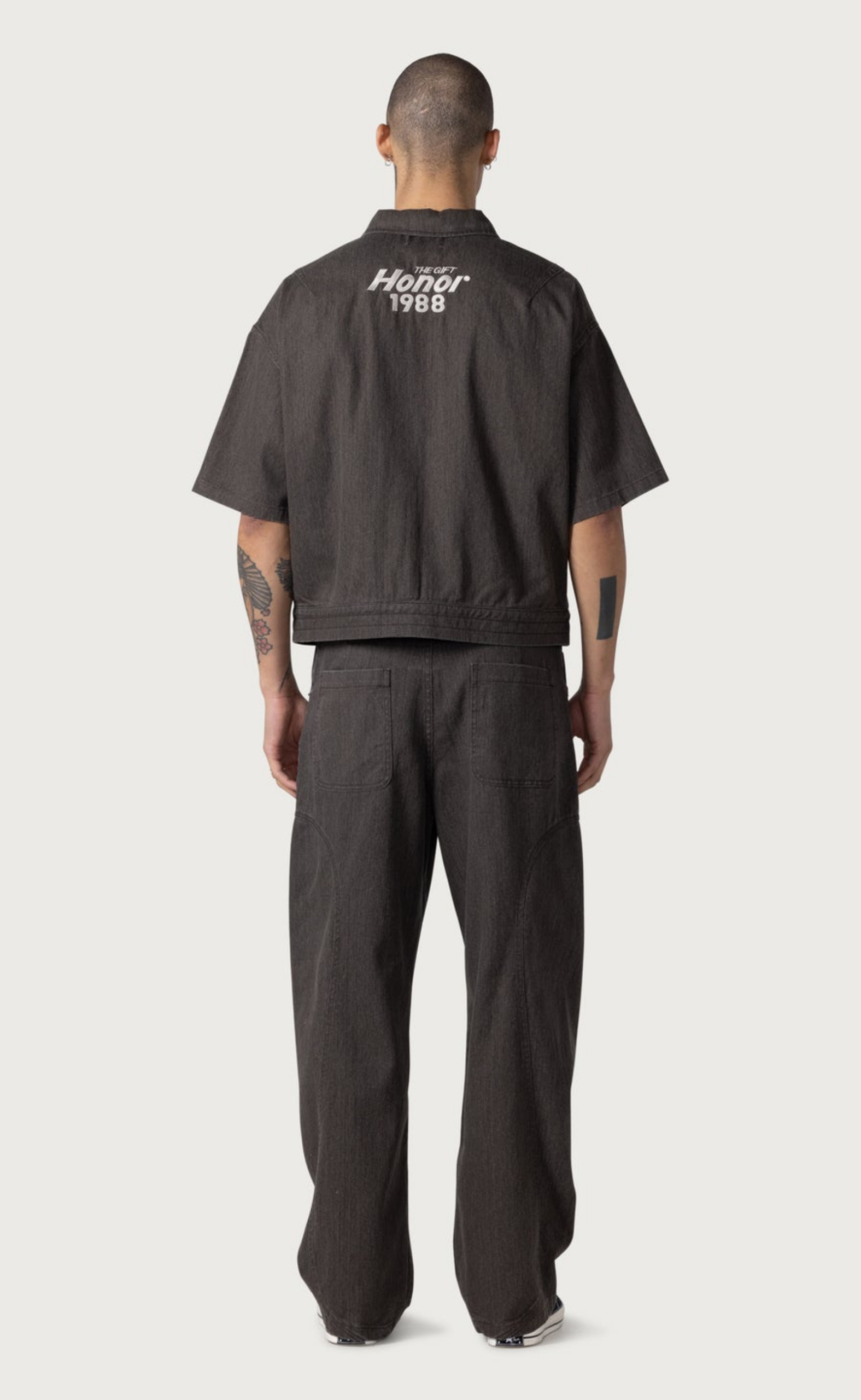 TWILL PARTY BLACK PANTS