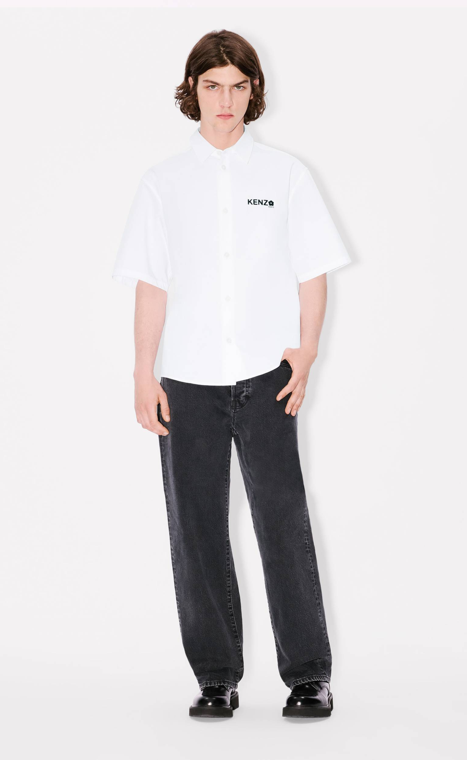 BOKE FLOWER 2.0 SHORT SLEEVE WHITE SHIRT