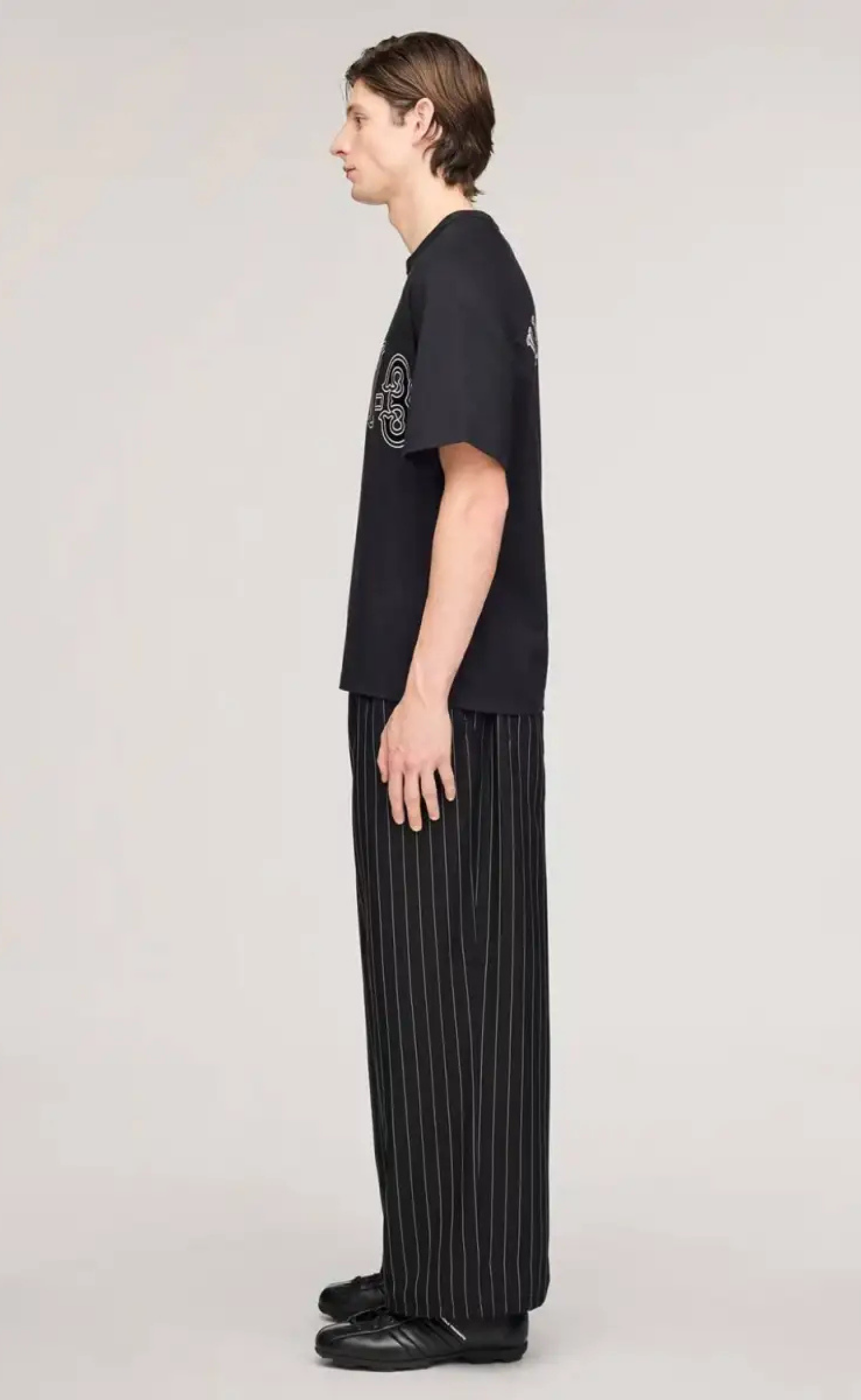 Y-3 ELITE 5 GFX COTTON BLACK T-SHIRT
