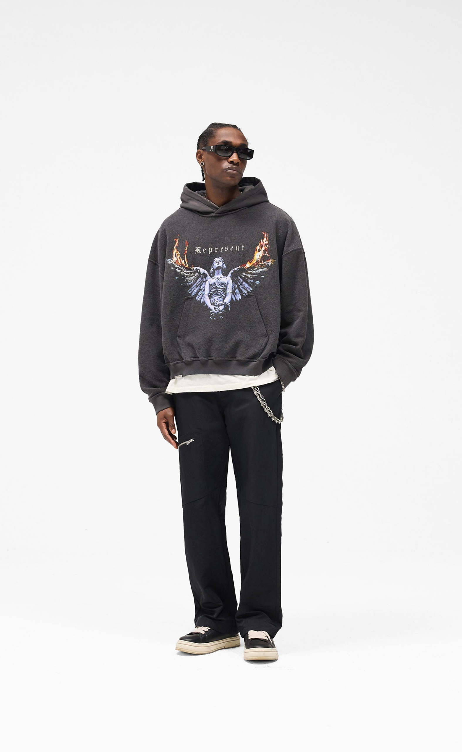 REPRESENT LIVING LEGACY TOUR SUN FADE GREY HOODIE