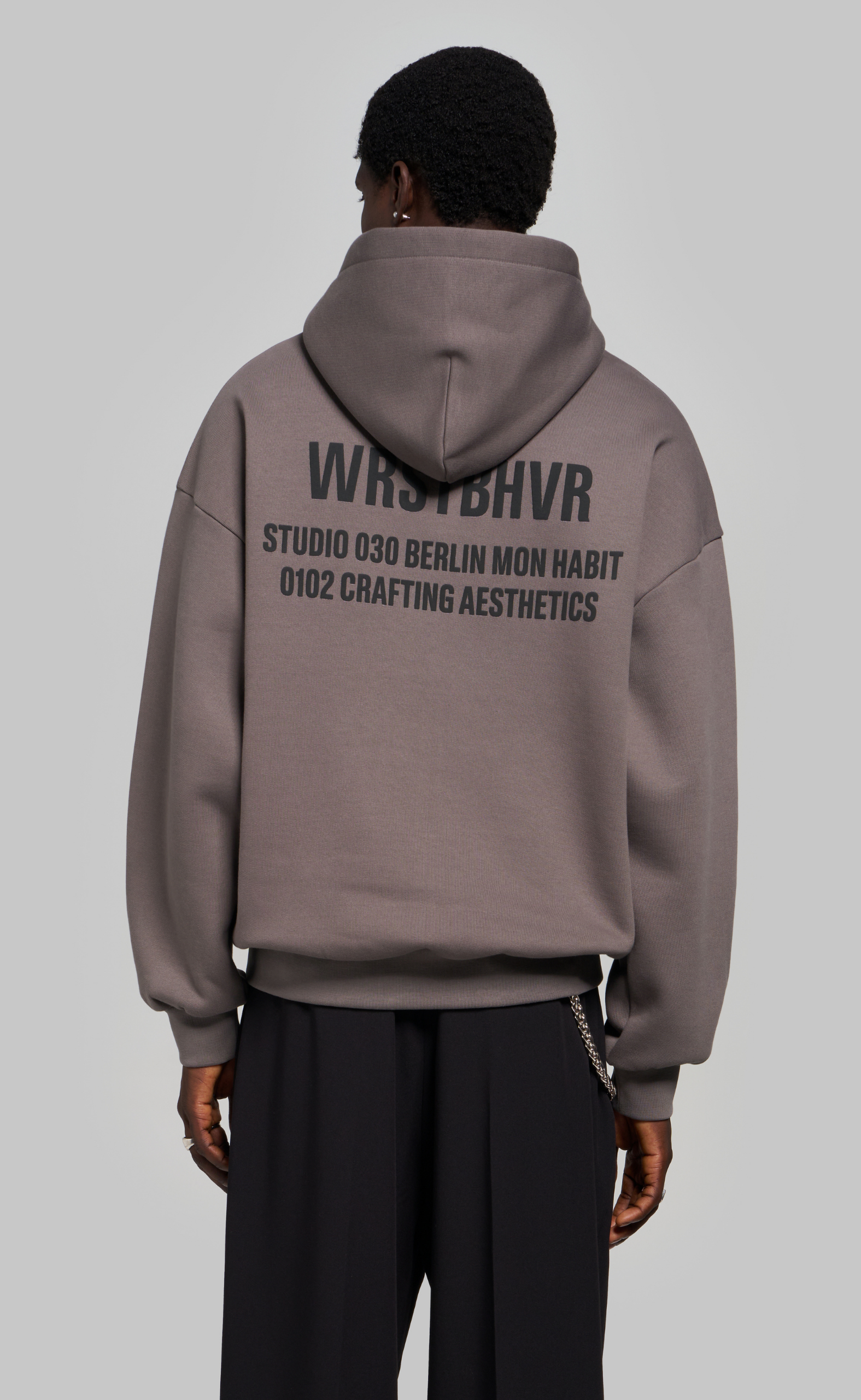 STUDIO V14 DARK GULL GRAY HOODIE