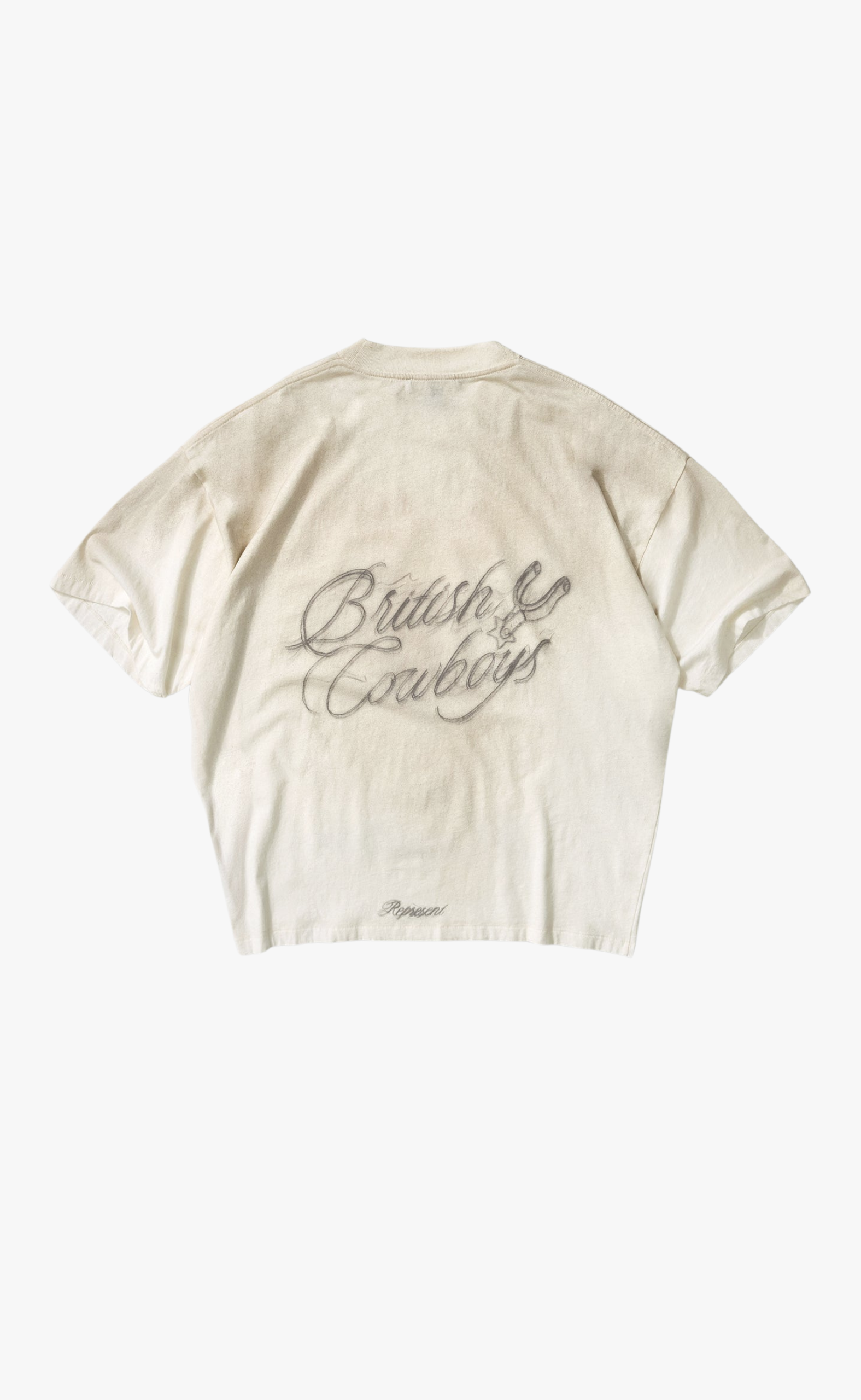BRITISH COWBOYS WASHED ECRU T-SHIRT