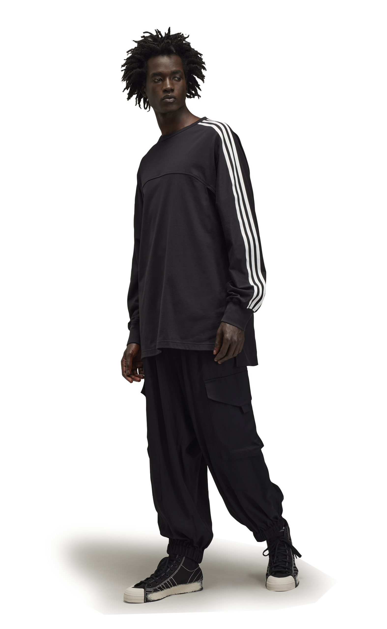 3 STRIPES BLACK LONG SLEEVE