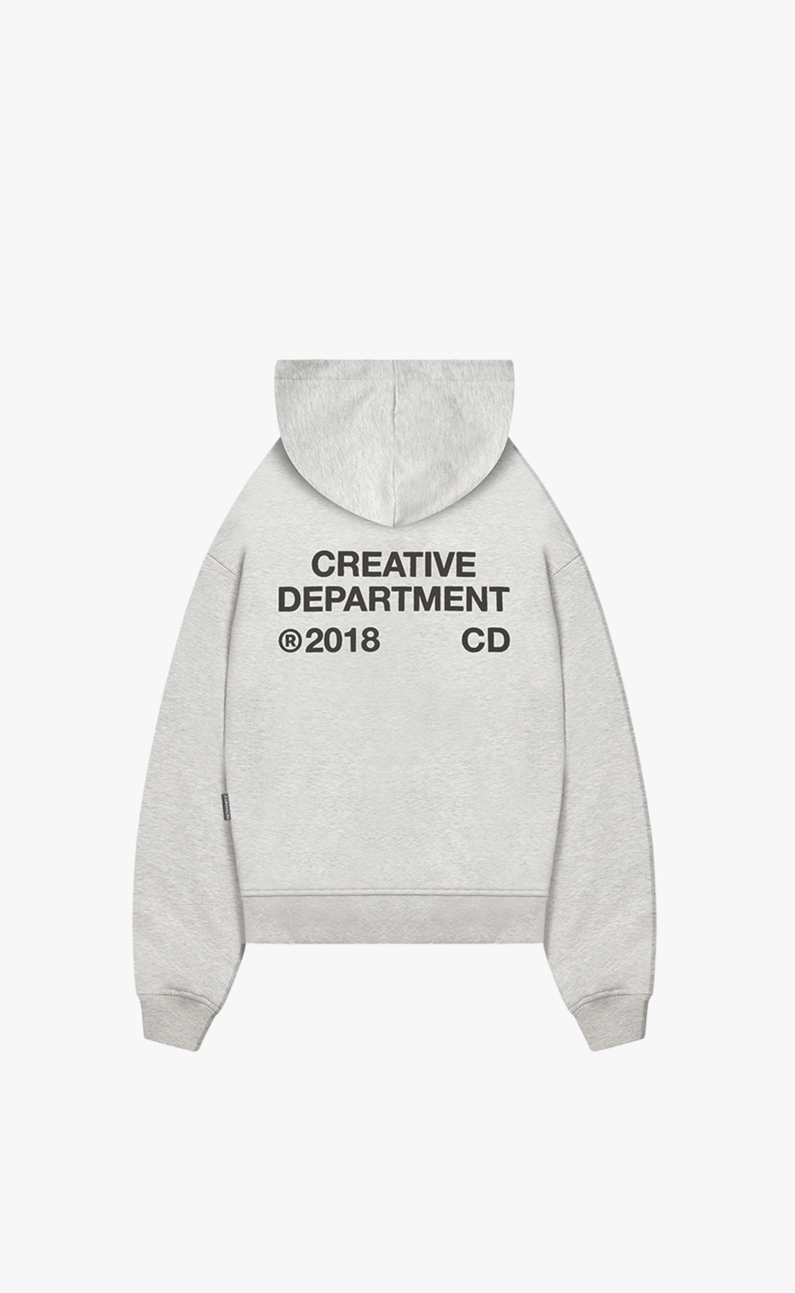 CREATIVE DEPT ZIP MELANGE GREY HOODIE