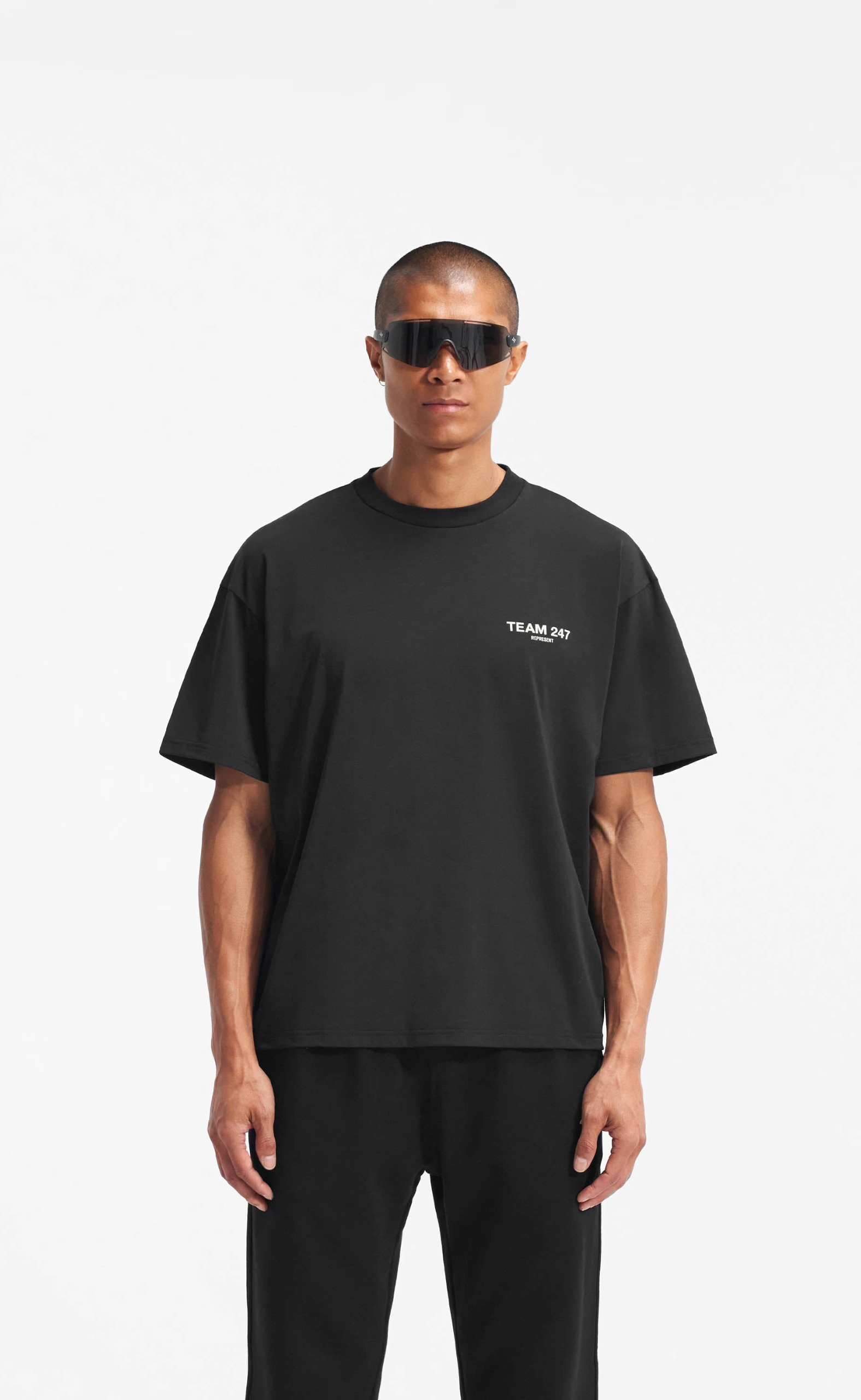 TEAM 247 OVERSIZED BLACK T-SHIRT