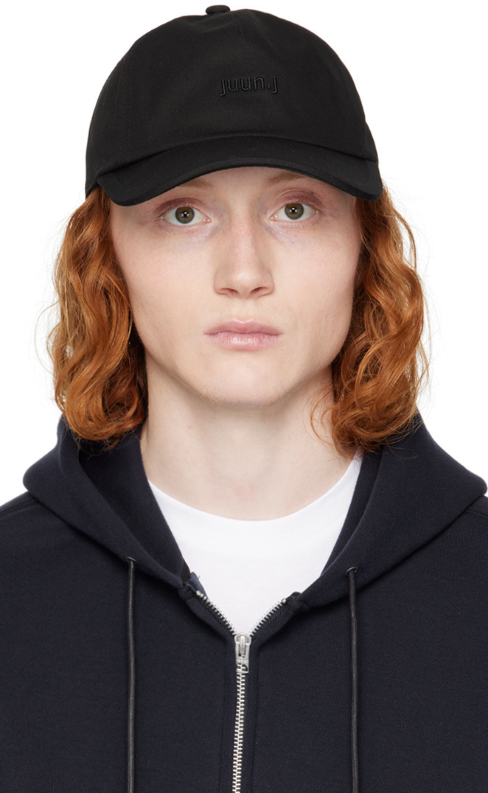 COTTON LOGO BALL BLACK HAT