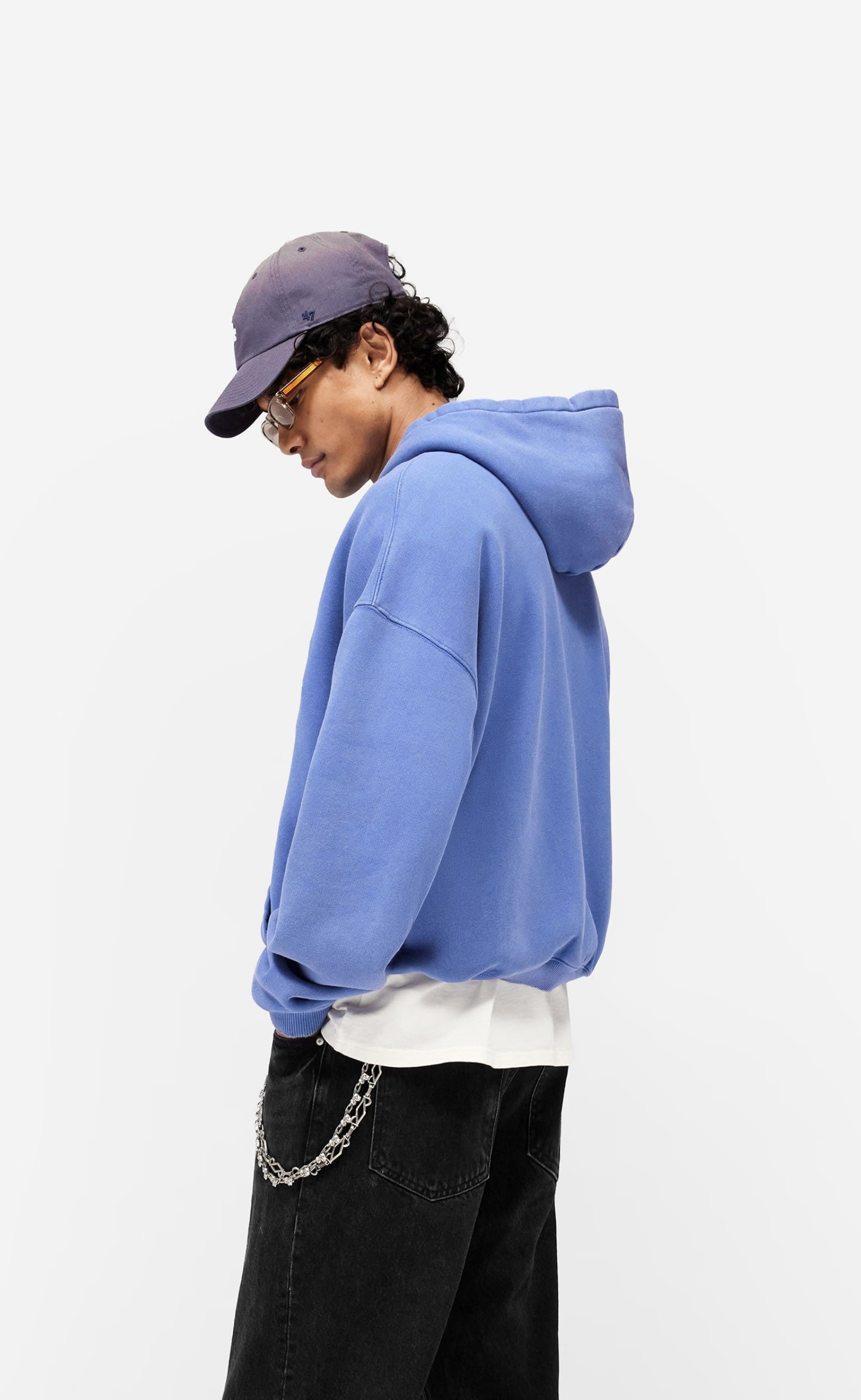 PEGASUS ZIP THROUGH INDIGO HOODIE