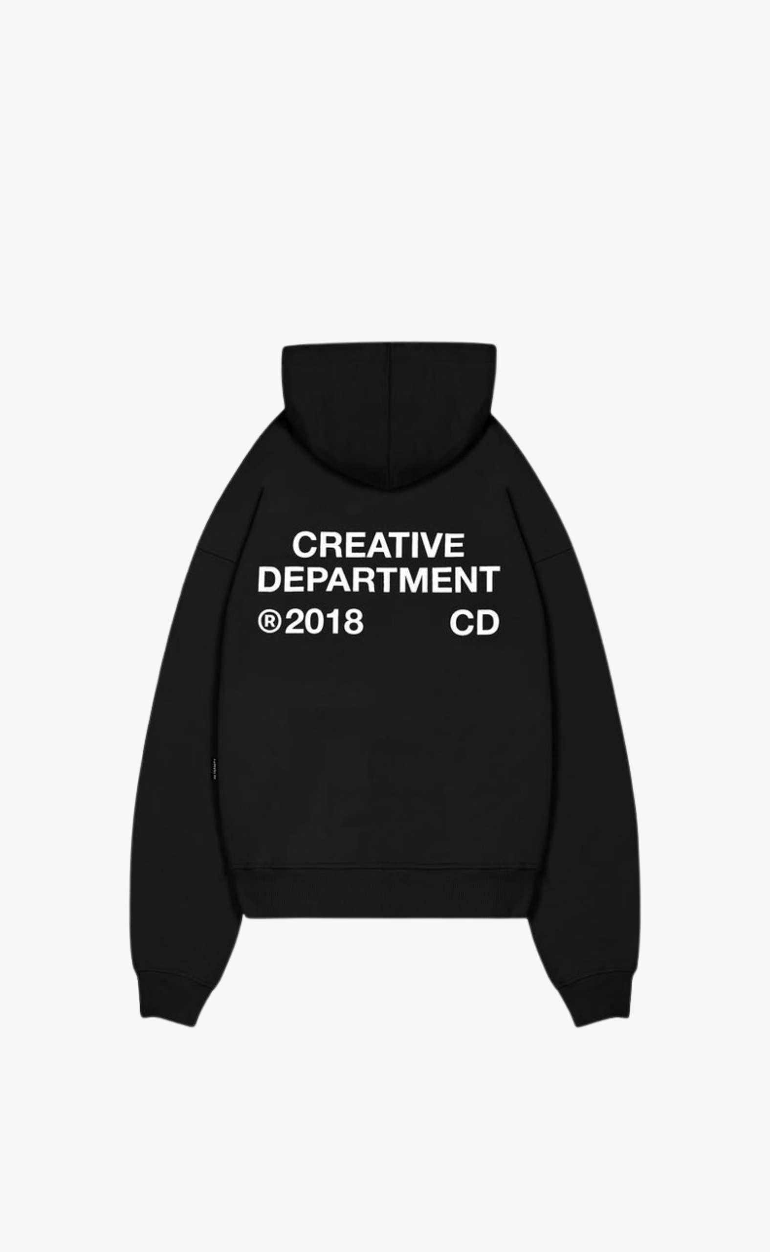 CREATIVE DEPT ZIP BLACK HOODIE