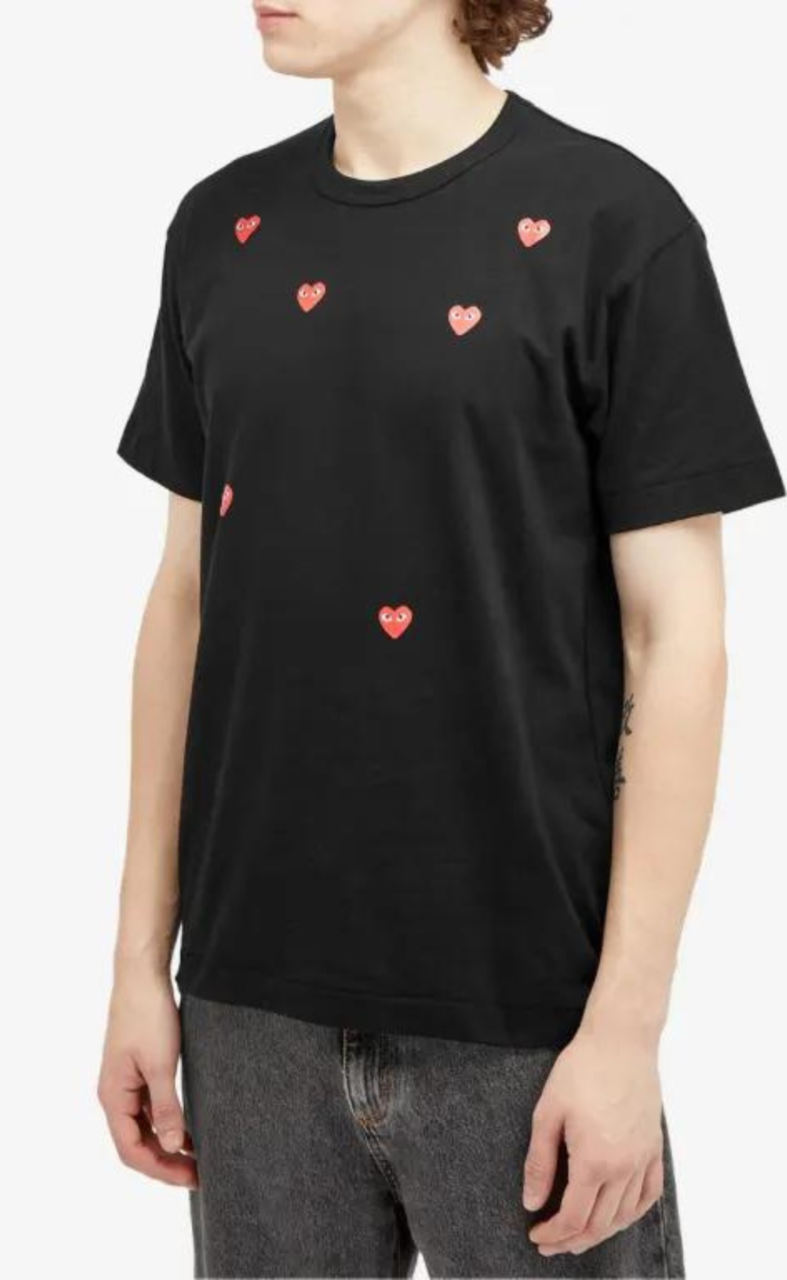 MANY HEART BLACK T-SHIRT