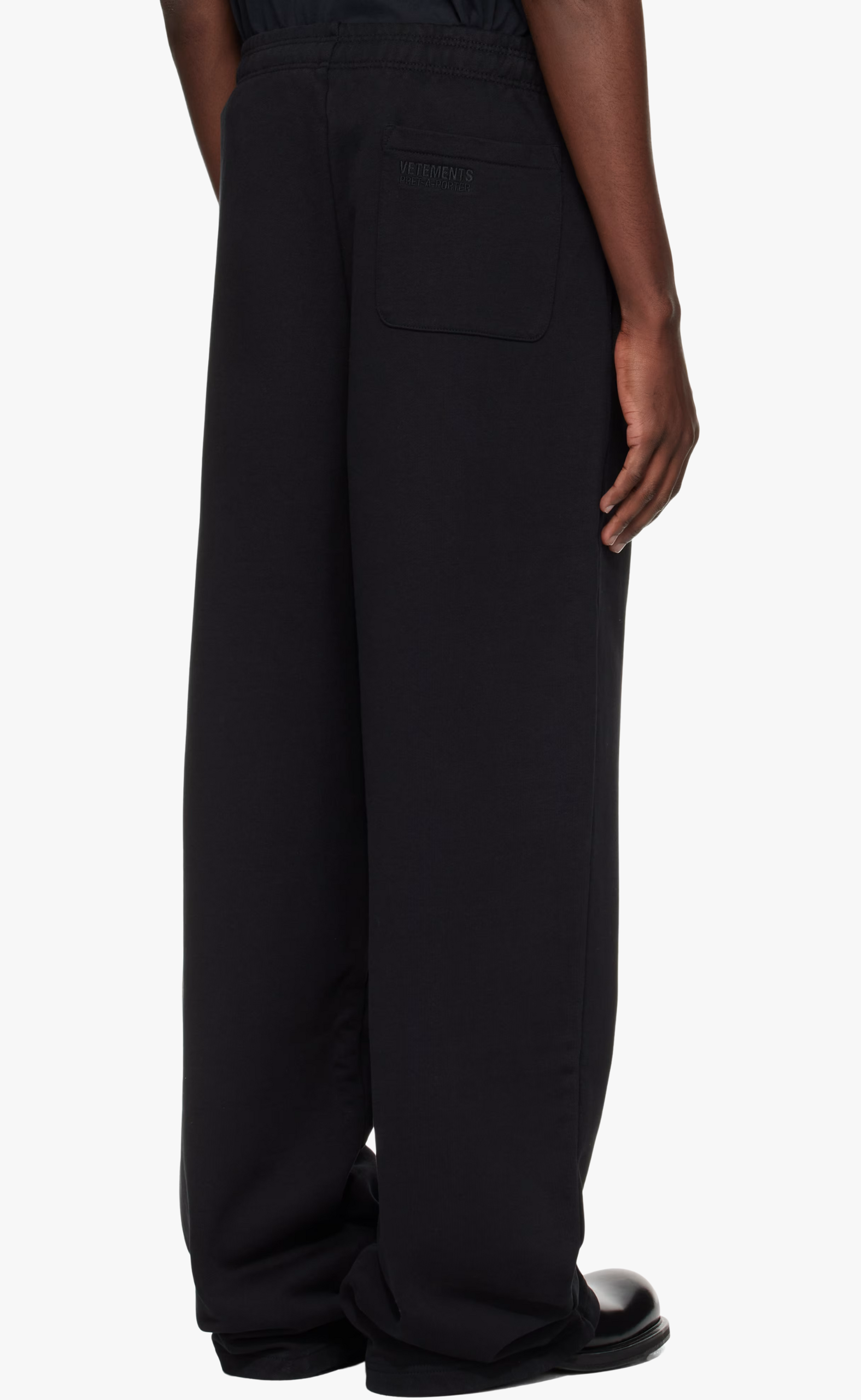 LOGO BAGGY BLACK SWEATPANTS