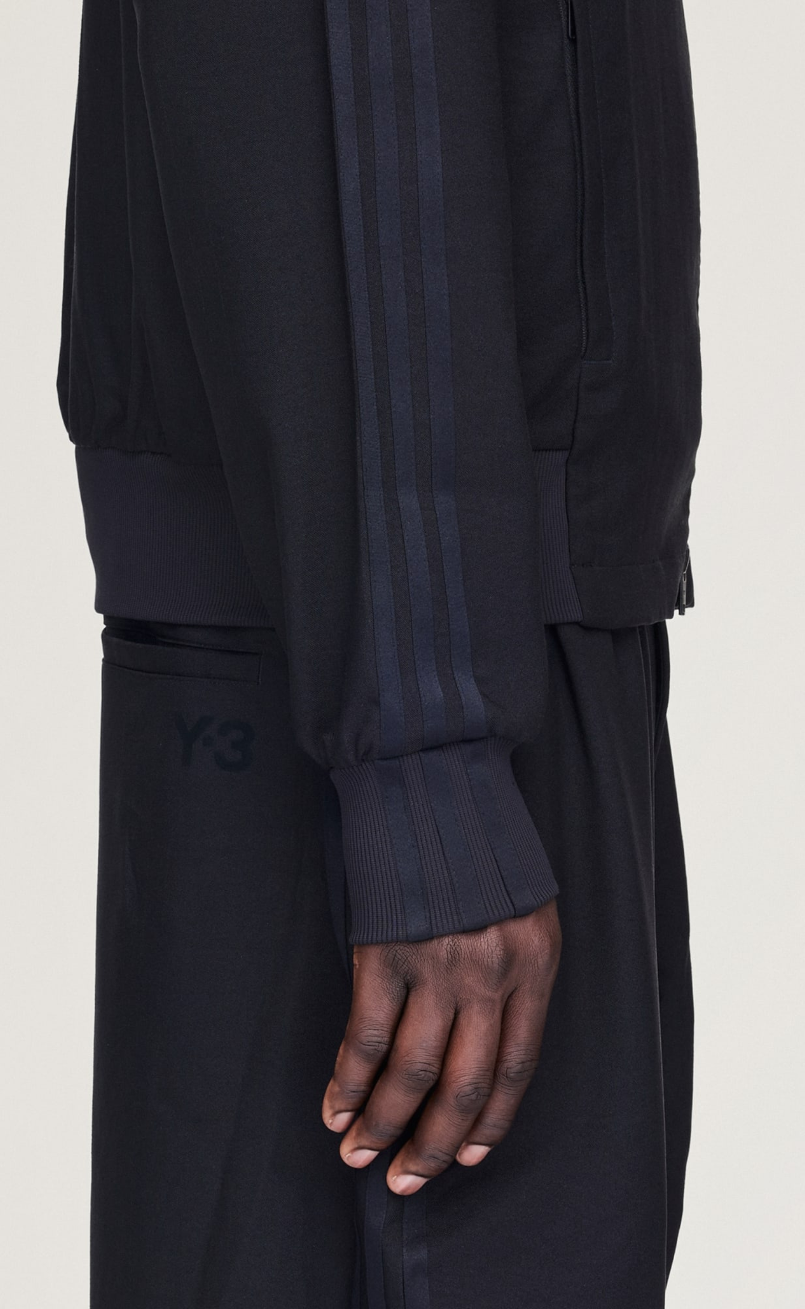 SPORT UNIFORM TRACK TOP BLACK HOODIE