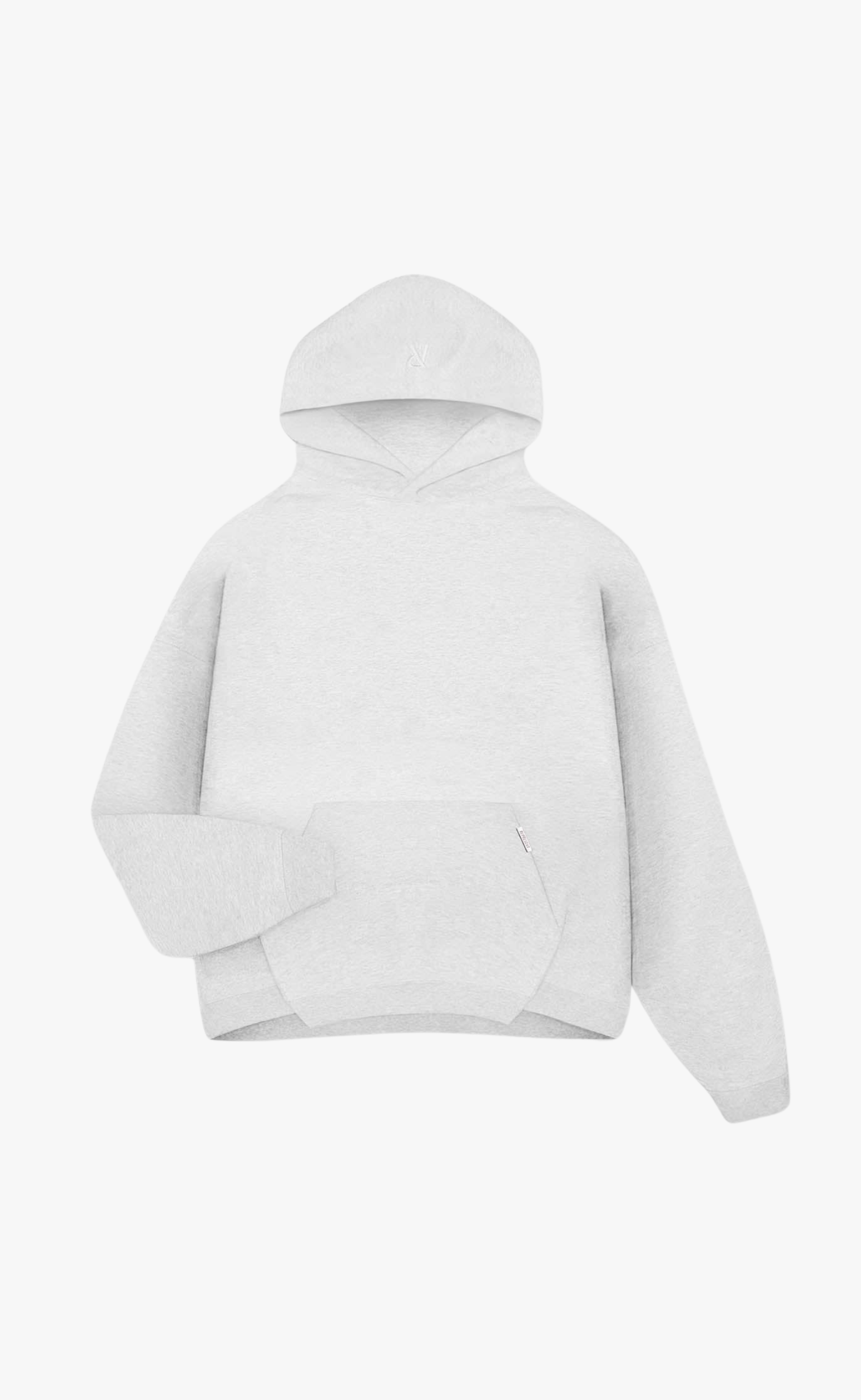 INITIAL BOXY OVERSIZED ICE GREY MARL HOODIE