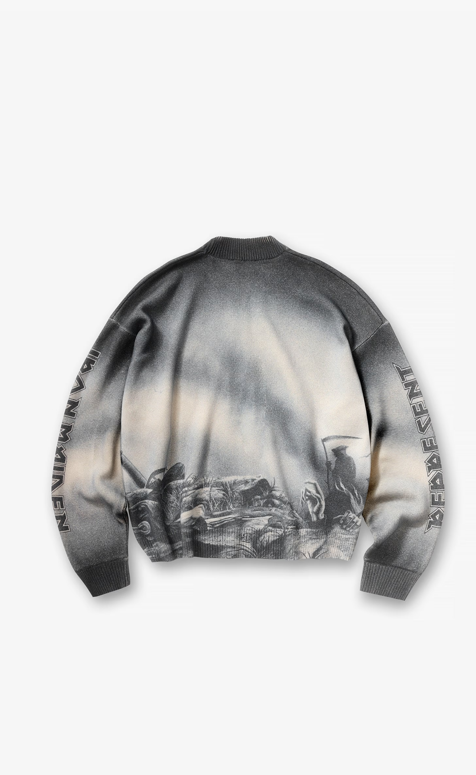 IRON MAIDEN X TROOPER KNIT LONGSLEEVE SUNFADE GREY