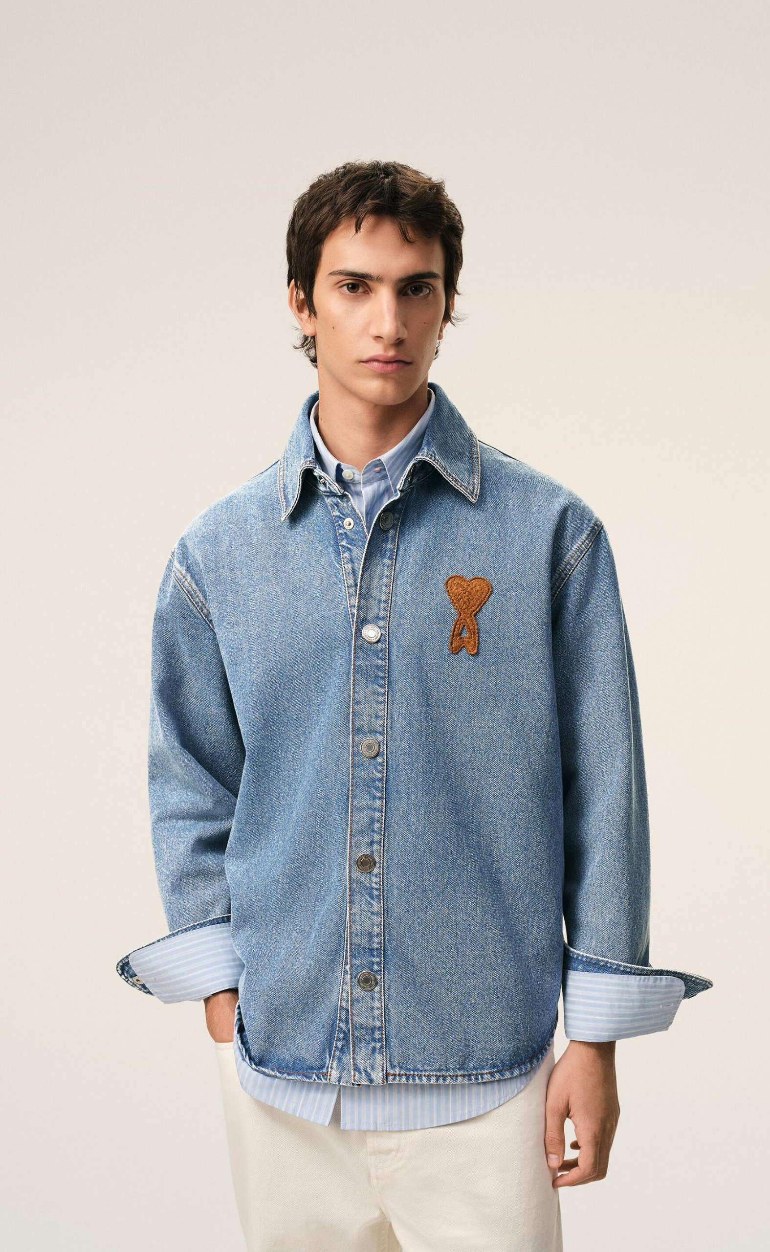 AMI DE COEUR KNITTED DENIM SHIRT